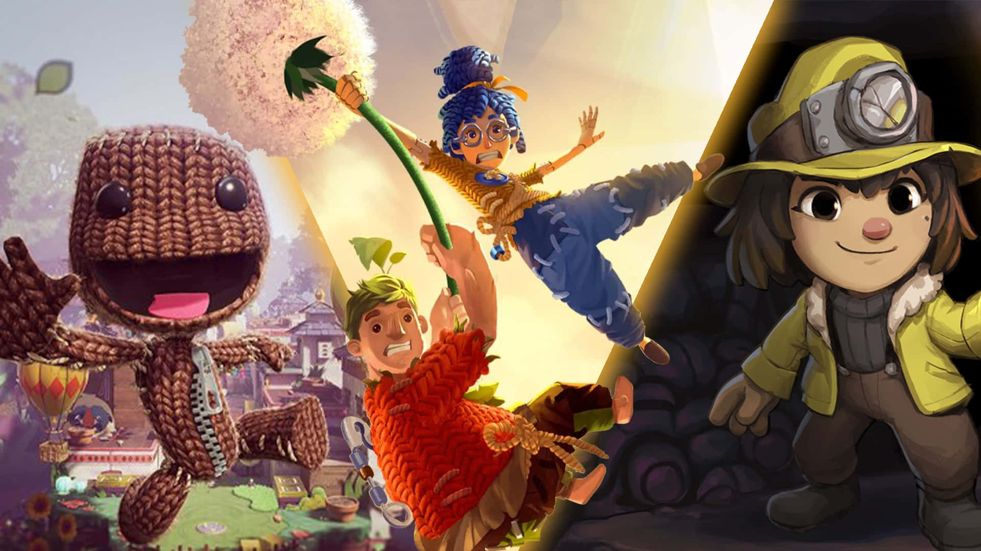 2 Player Games, 1920 x 1080, animated game characters, Full HD Desktop Wallpaper