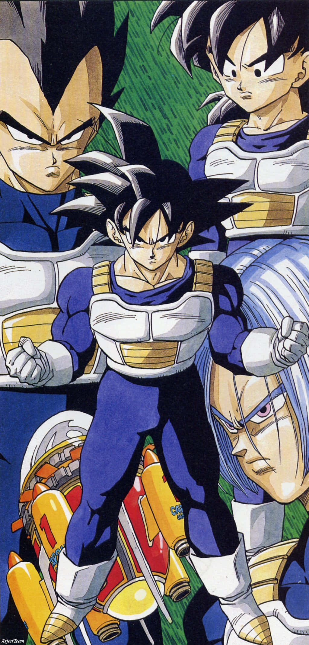 cell games, anime warriors, blue and white armor, Full HD Phone Wallpaper