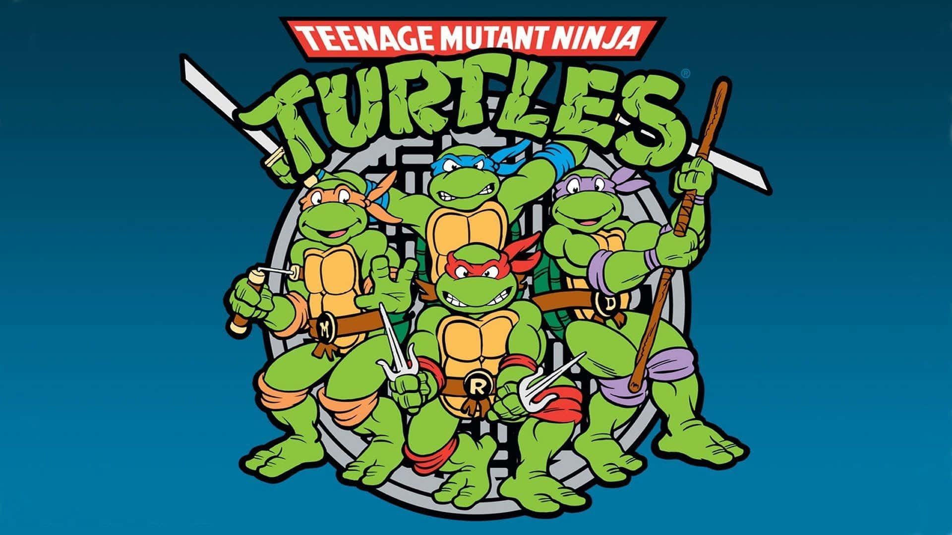 2000s, green ninja turtles, classic poses, Full HD Desktop Wallpaper