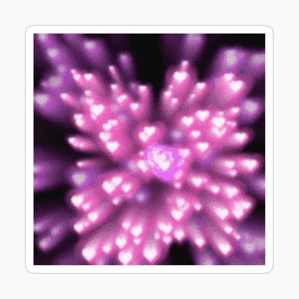 pink neon hearts, cyber y2k aesthetic, glowing heart shapes, SD Desktop Wallpaper