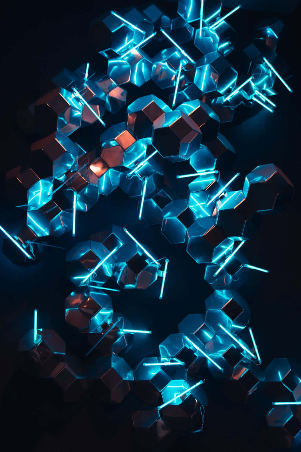 blue, white, cyber, HD Phone Wallpaper