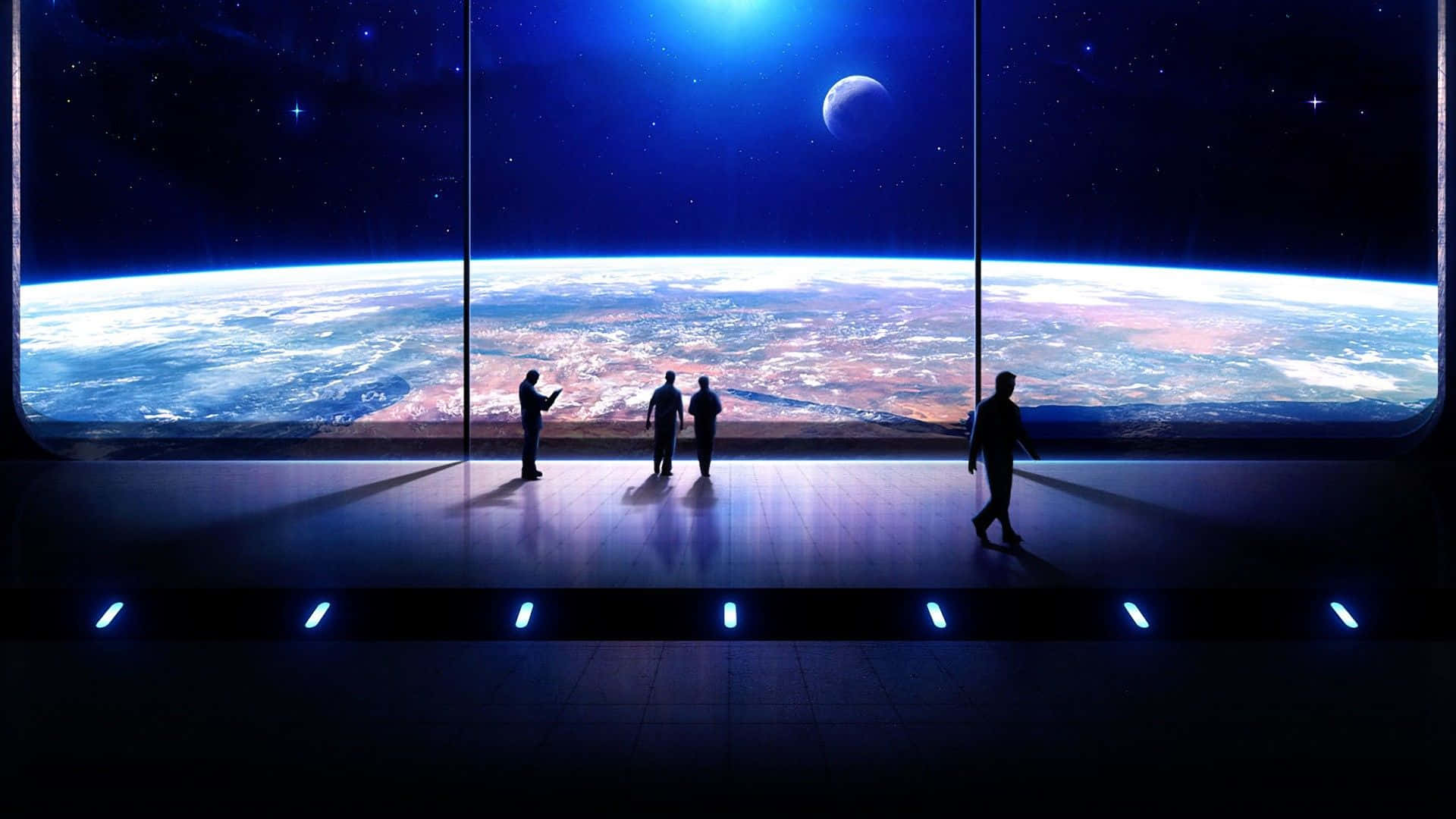 2001 A Space Odyssey, Earth, Moon, Full HD Desktop Wallpaper