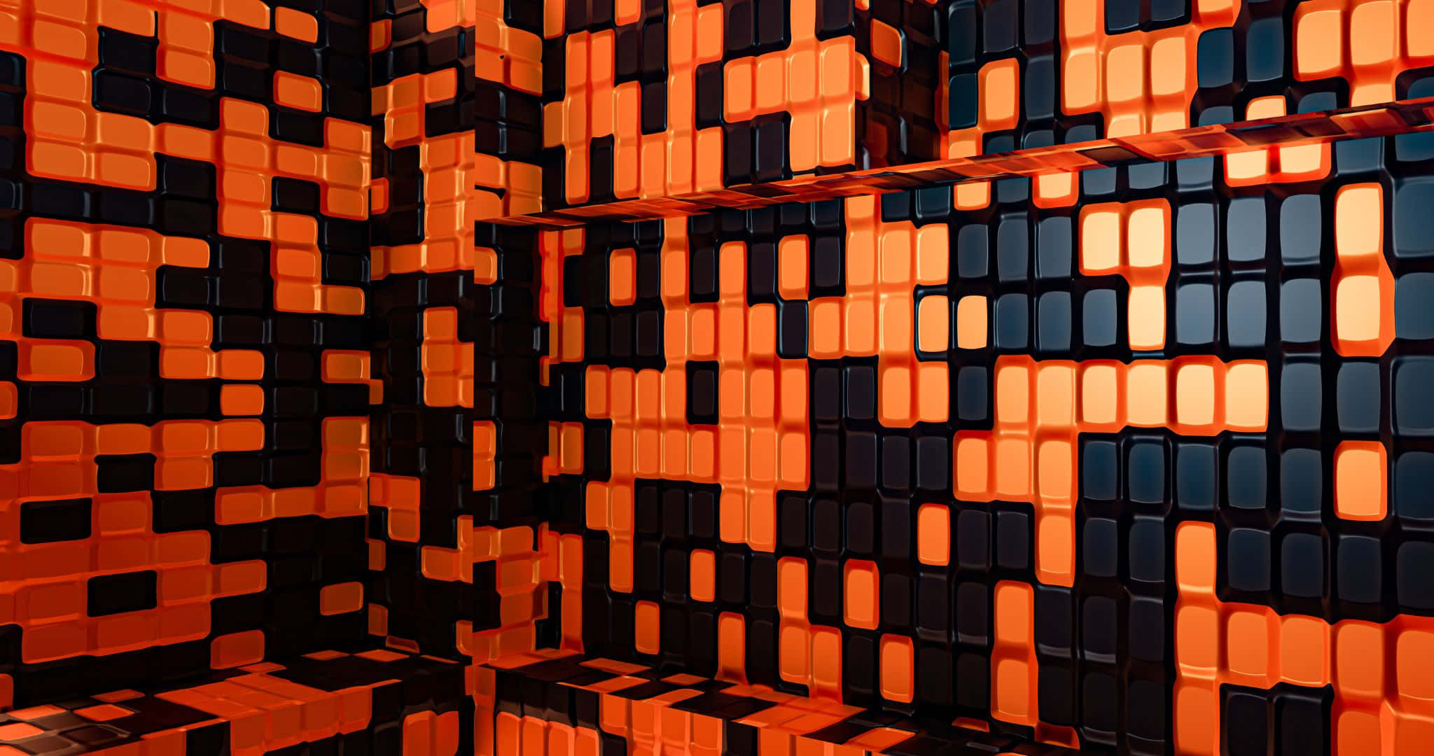 2048x1080, glowing orange, black, Full HD Desktop Wallpaper