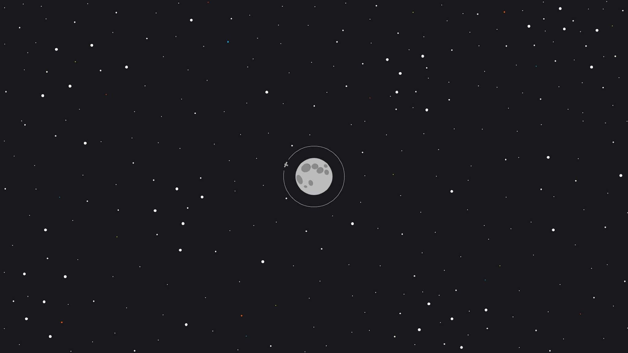2048x1152 Aesthetic, minimalist, moon, Full HD Desktop Wallpaper
