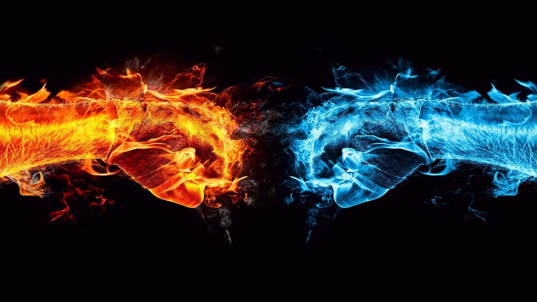 fist bump, 2048x1152 pixel, fiery orange, Full HD Desktop Wallpaper