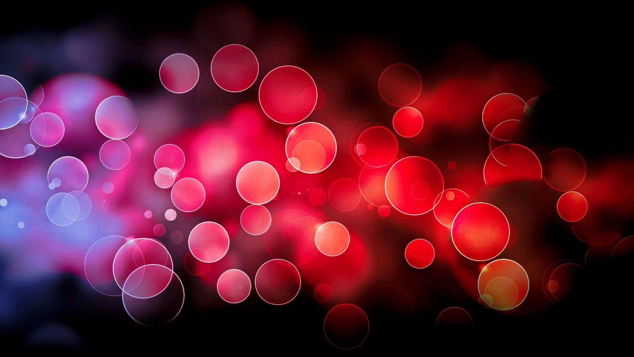 2048x1152 Pixel, vibrant red, purple bokeh circles, Full HD Desktop Wallpaper