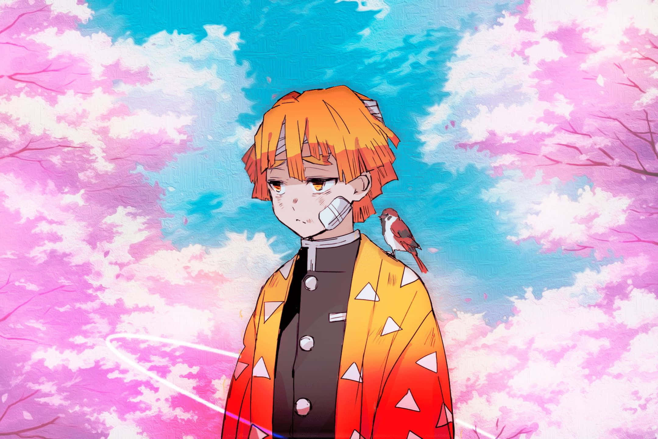 2160x1440, anime boy, orange hair, Full HD Desktop Wallpaper