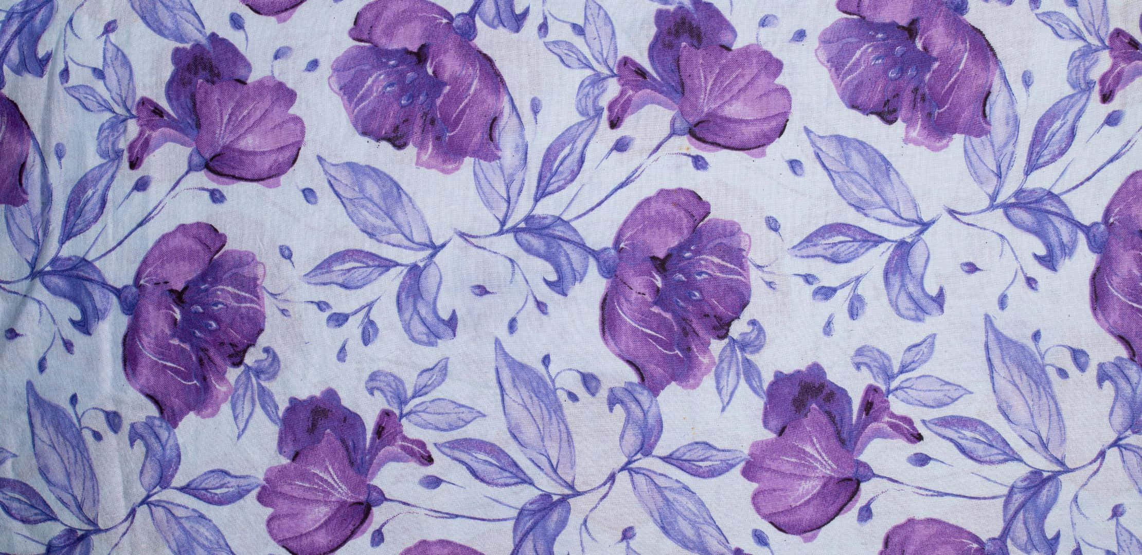 2220x1080, purple watercolor flowers, light blue background, Full HD Desktop Wallpaper