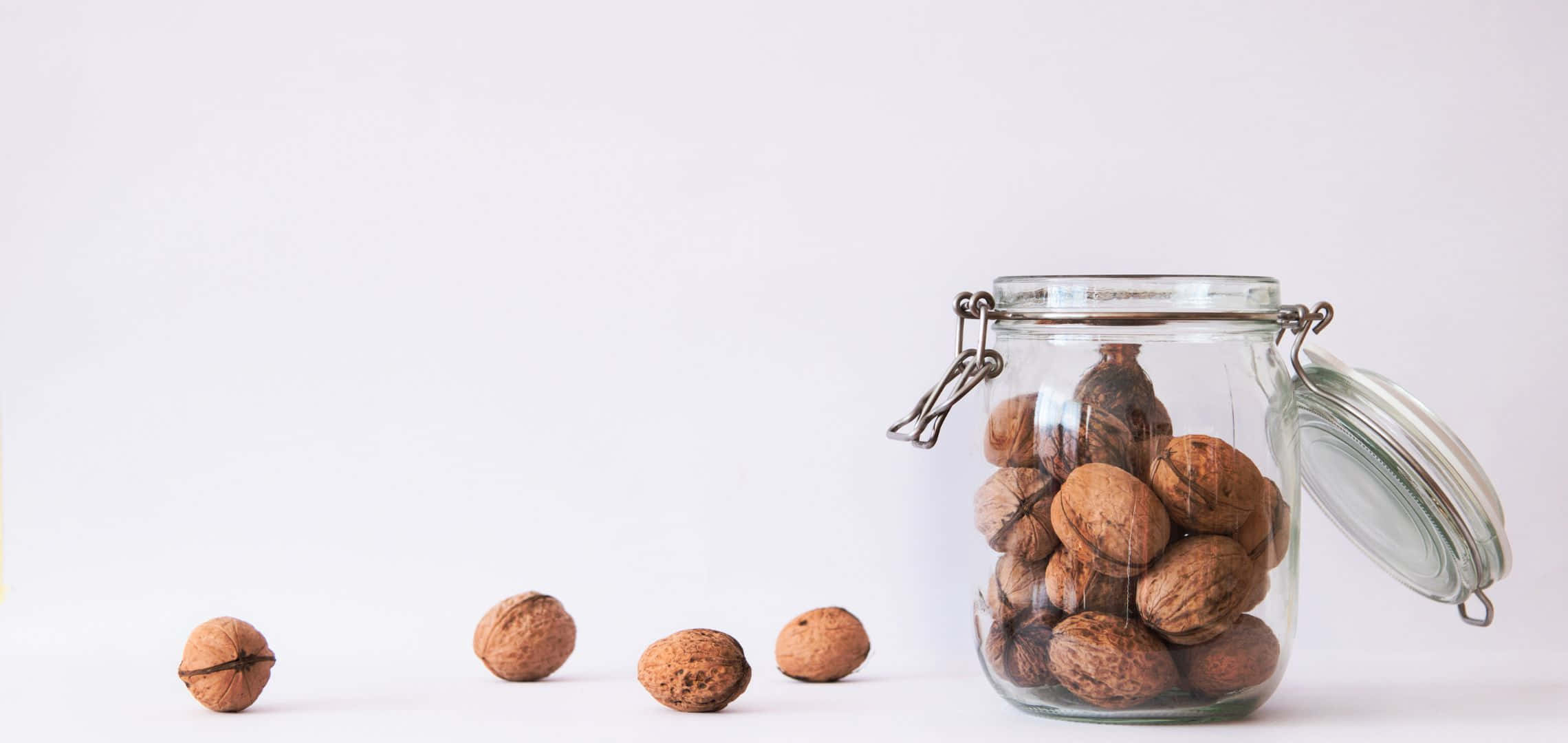 2280x1080, glass jar, walnuts, Full HD Desktop Wallpaper