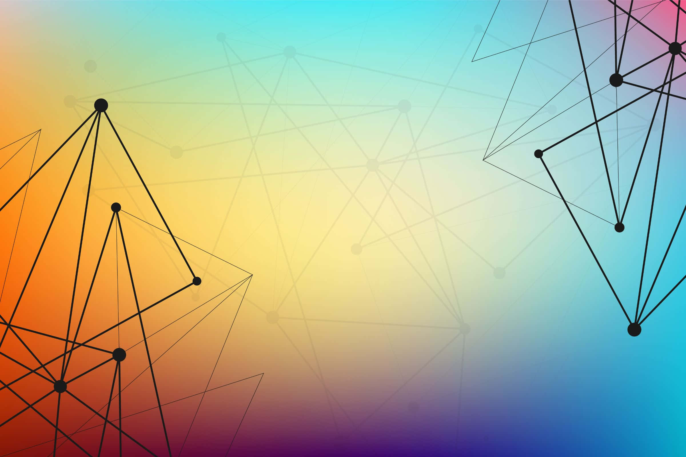 2400x1600, vibrant gradient background, abstract geometric network lines, Full HD Desktop Wallpaper