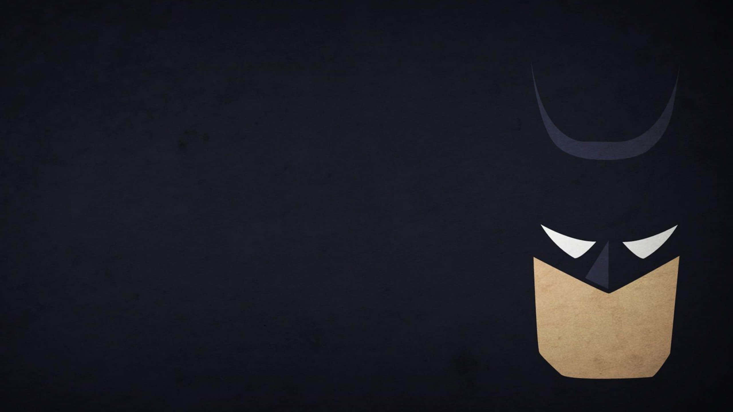 Batman, minimalist Batman mask silhouette, white eyes, 2K Desktop Wallpaper