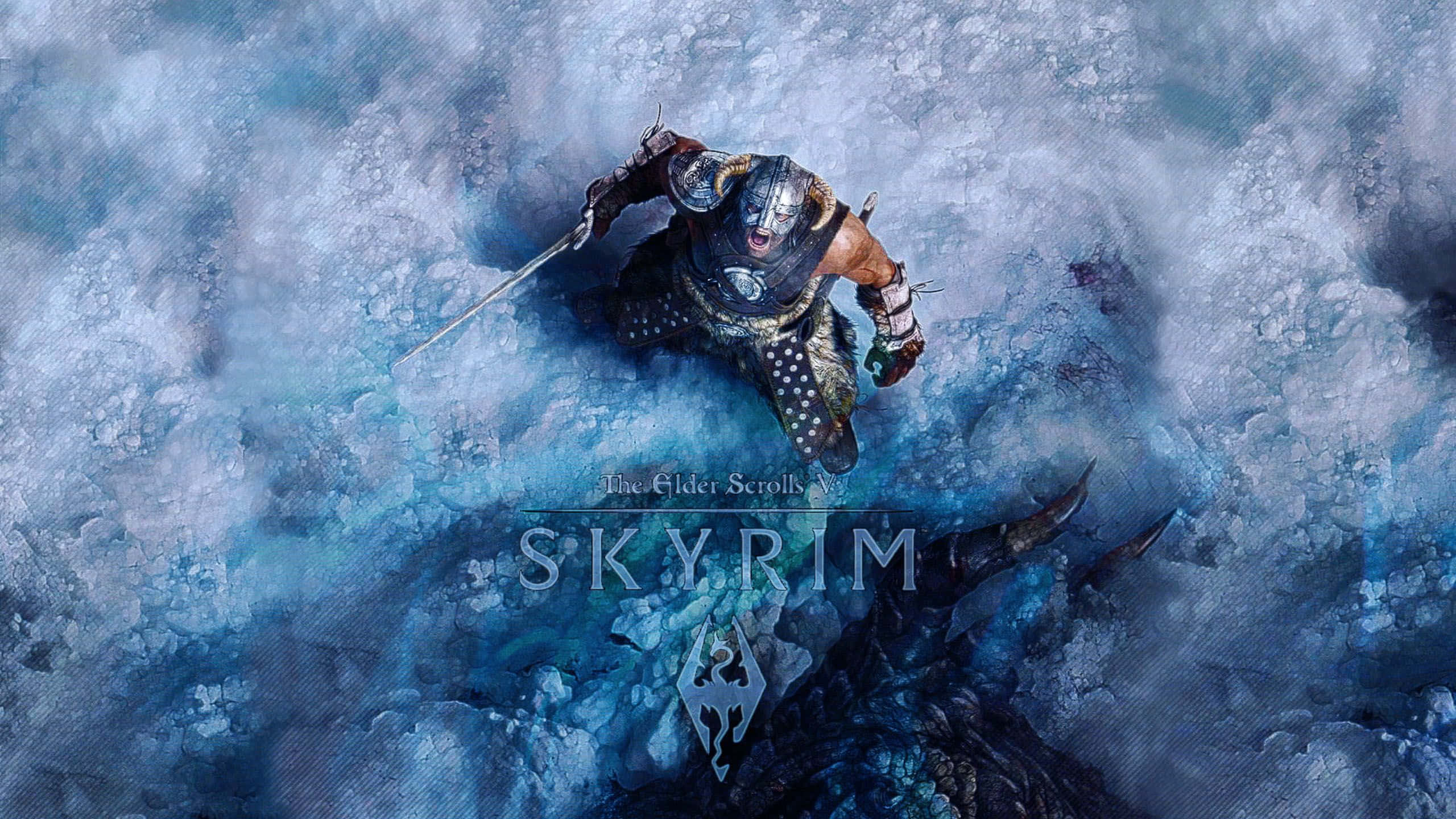 2560 X 1440, Skyrim, warrior in armor, 2K Desktop Wallpaper