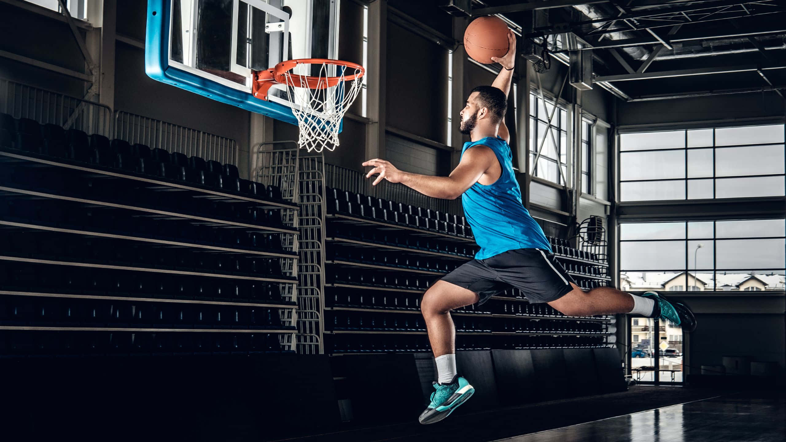 2560x1440, basketball, dunking, 2K Desktop Wallpaper