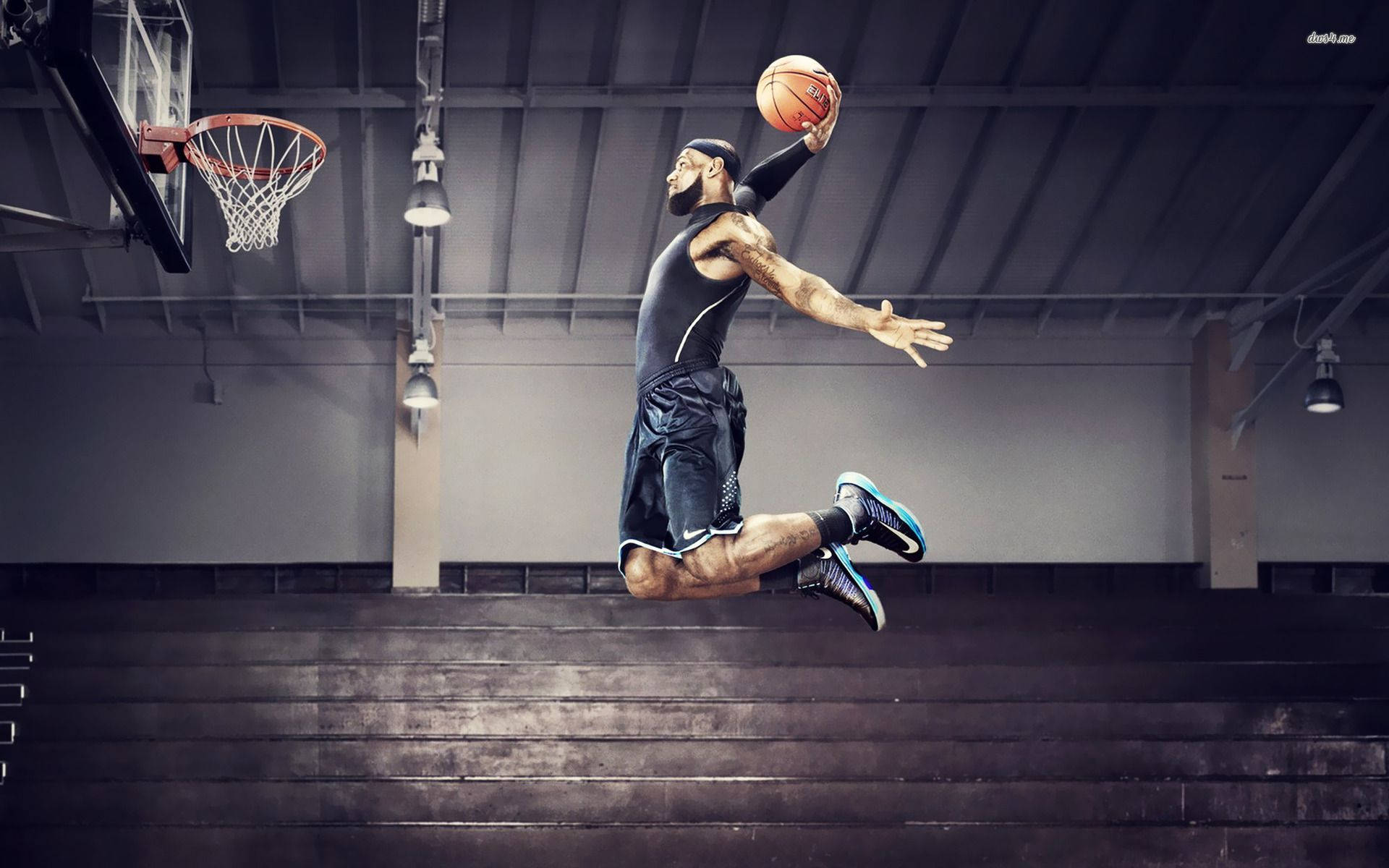 basketball, slam dunk, sports, Full HD Desktop Wallpaper
