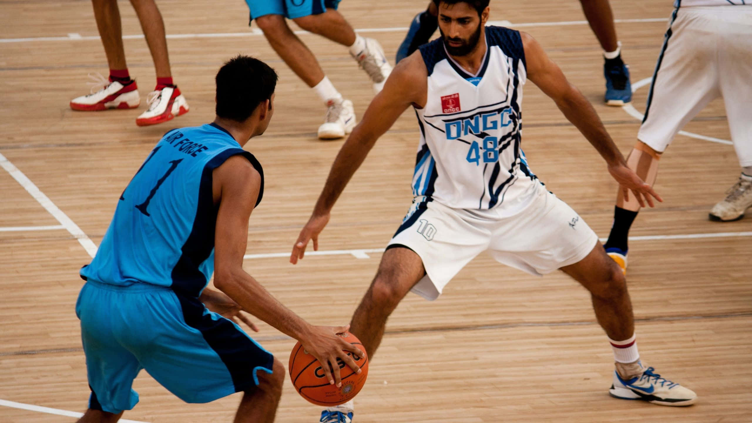 2560x1440 basketball, blue, white, 2K Desktop Wallpaper