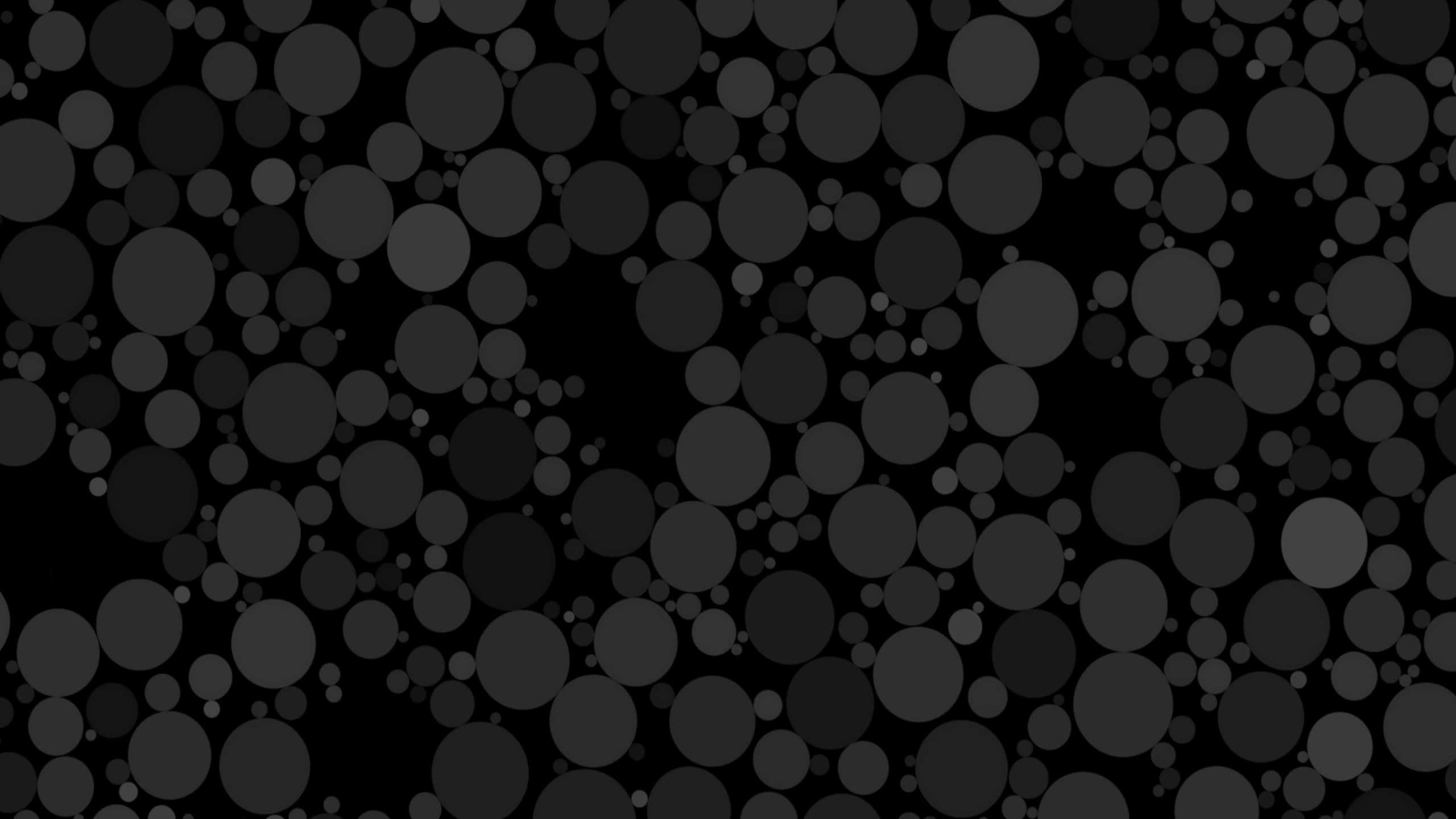 2560x1440, black, gray circles, 2K Desktop Wallpaper