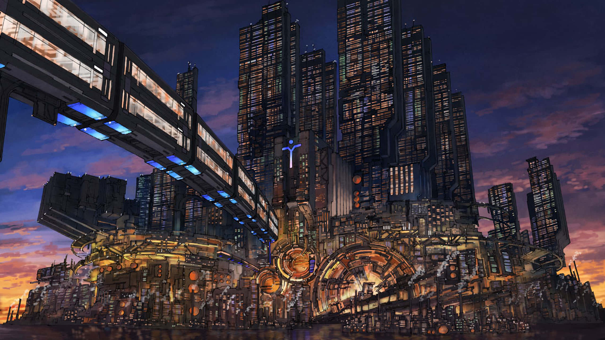 2560x1440, Cyberpunk, dusk, 2K Desktop Wallpaper