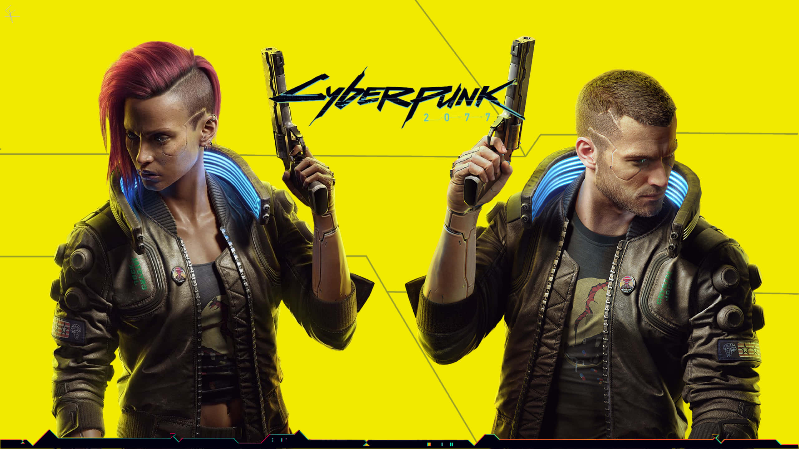 2560x1440 cyberpunk, cyberpunk characters, leather jackets, 2K Desktop Wallpaper