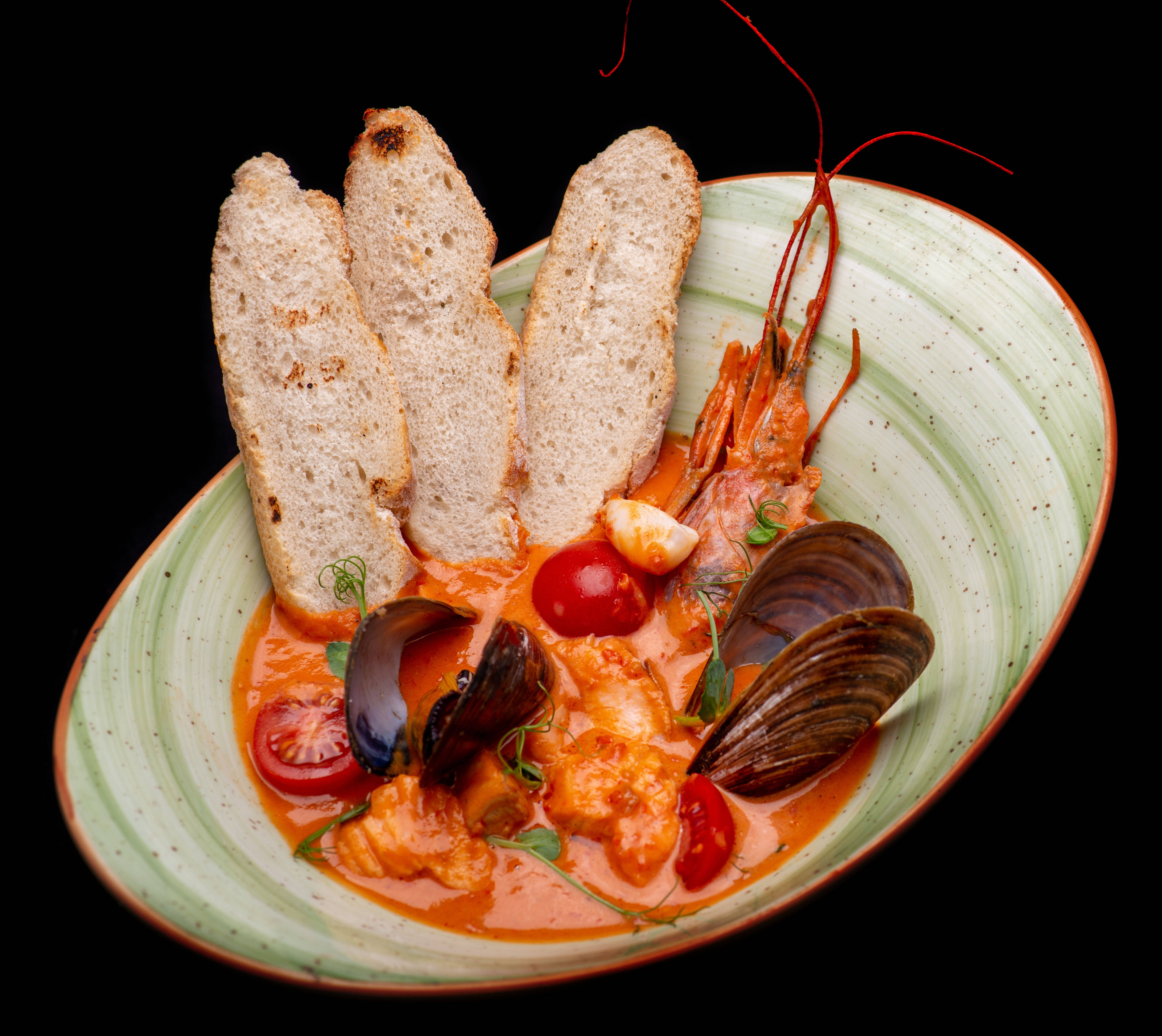 seafood stew, mussels, shrimp, 5K Desktop Wallpaper