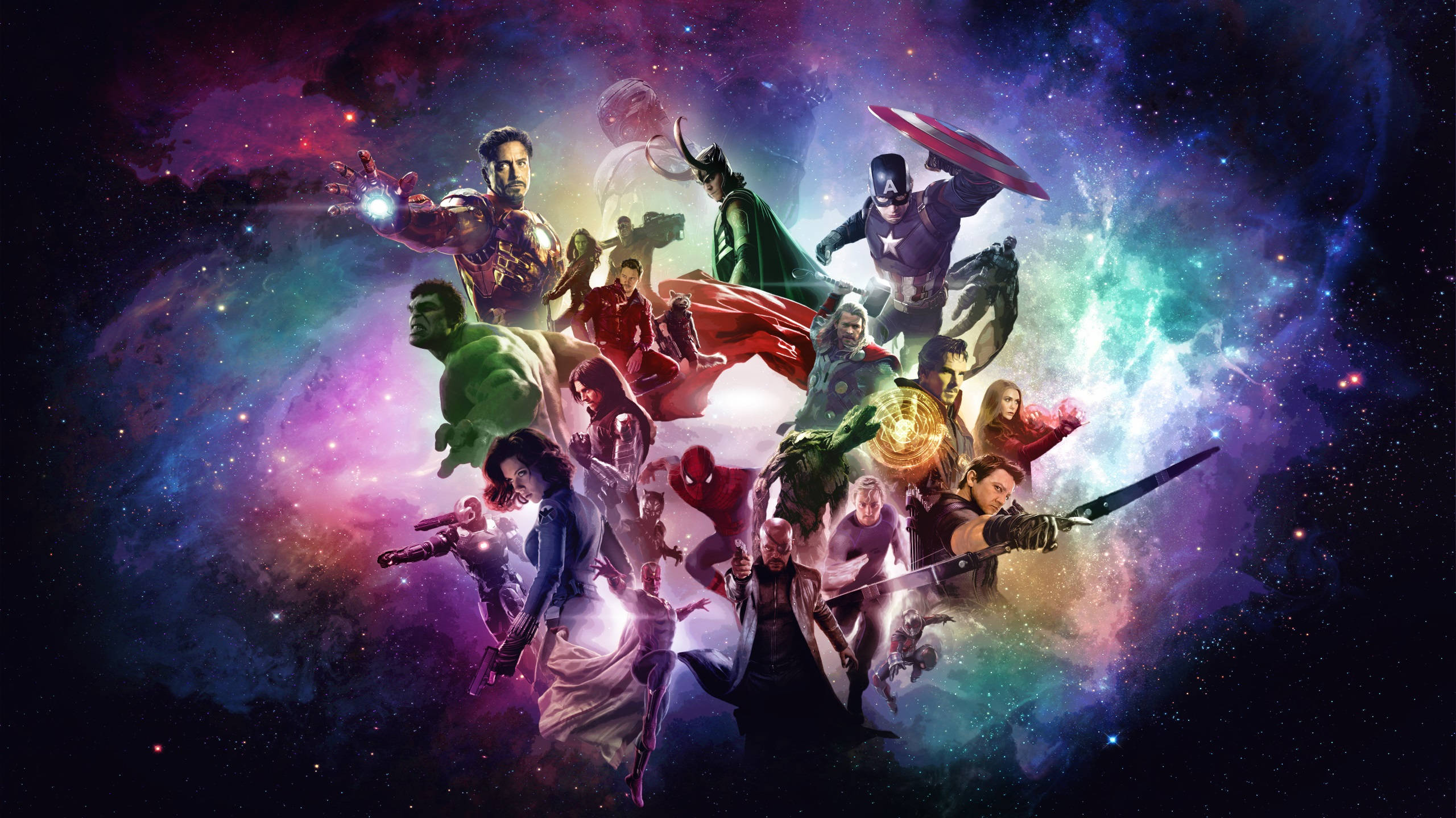 2560x1440, Marvel, heroes, 2K Desktop Wallpaper
