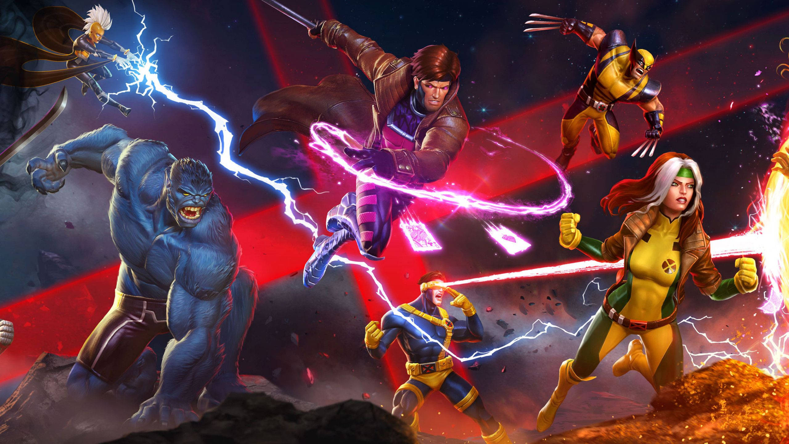 Marvel, X-Men, fighting, 2K Desktop Wallpaper