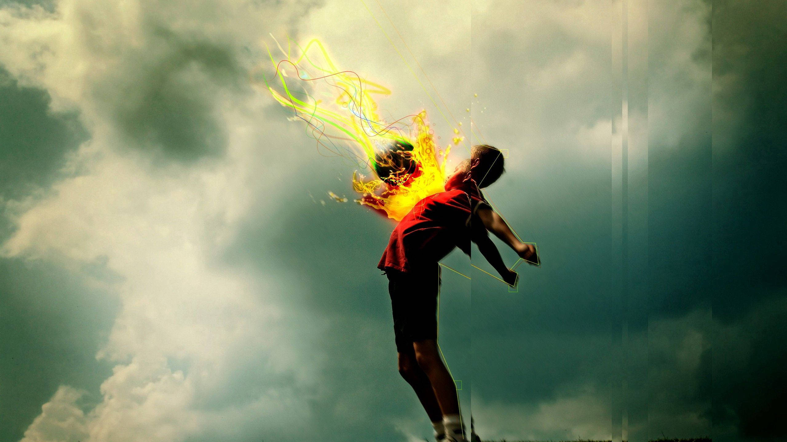 2560x1440, Soccer, red shirt, 2K Desktop Wallpaper