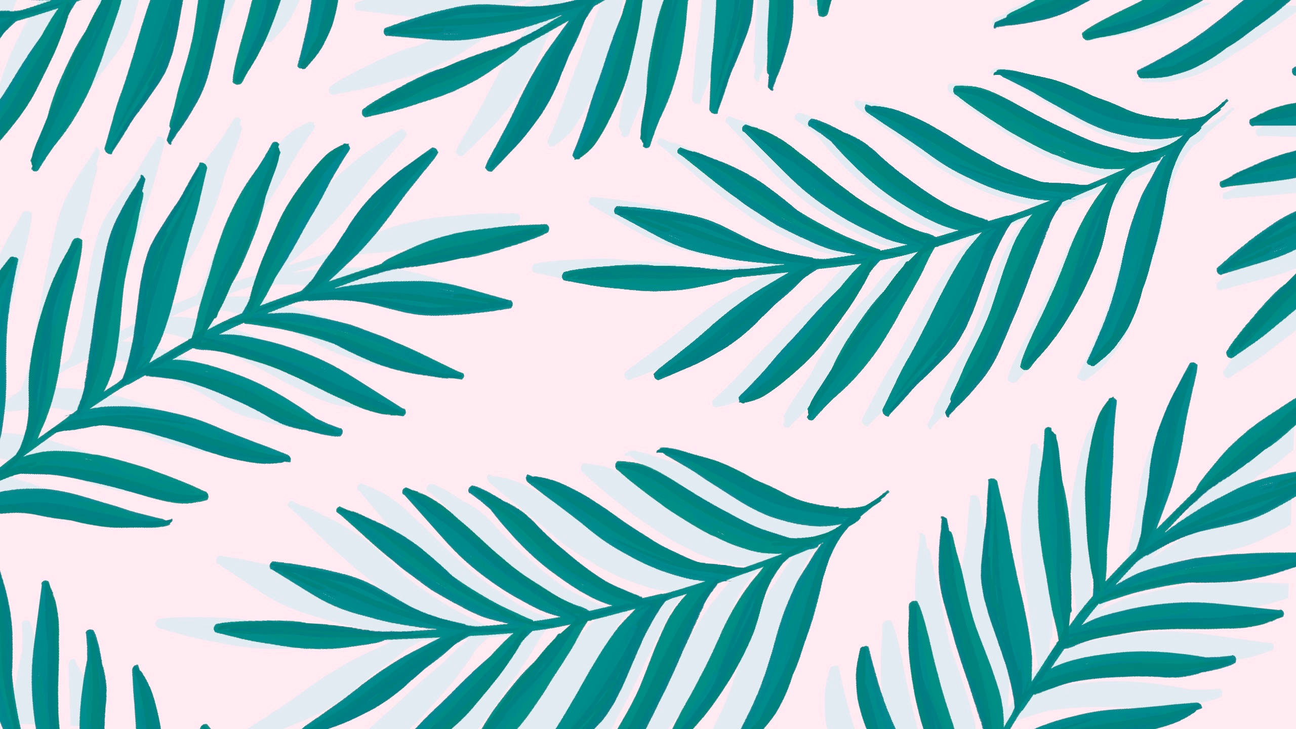 2560x1440, summer, tropical plant pattern, 2K Desktop Wallpaper