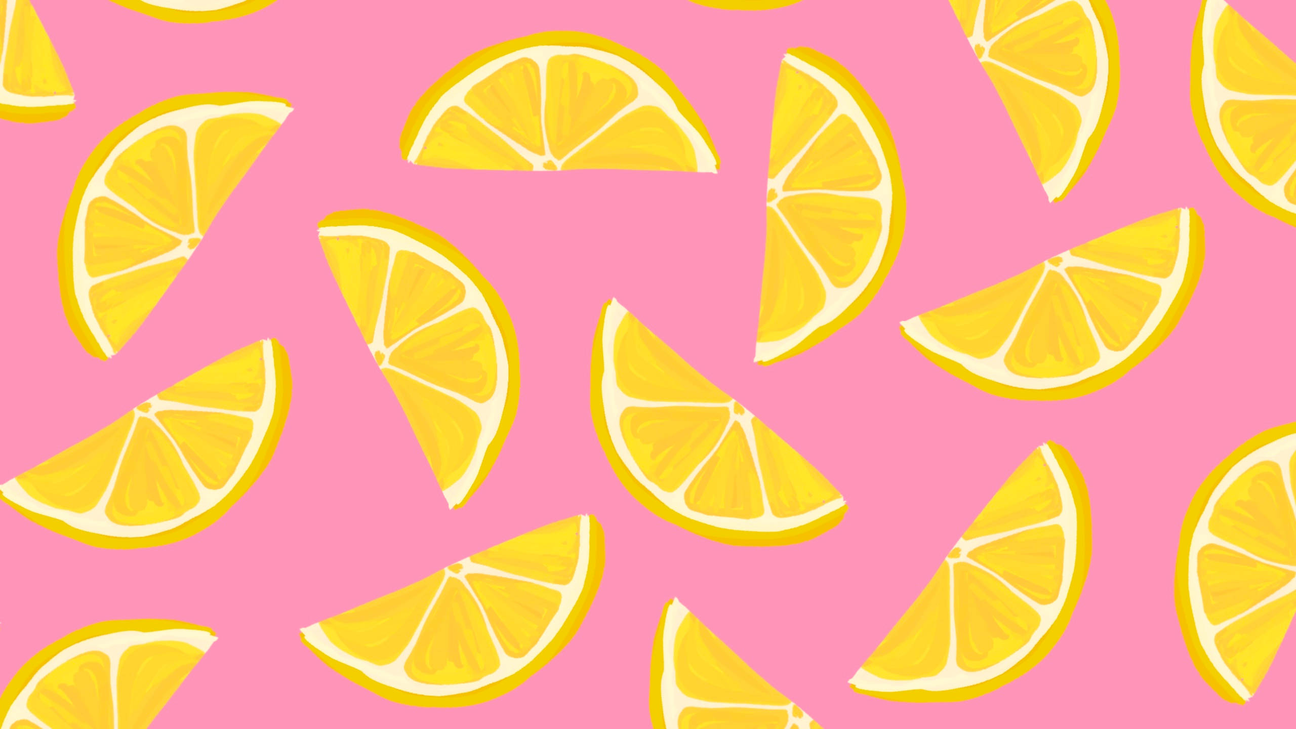 2560x1440, summer, citrus fruit pattern, 2K Desktop Wallpaper