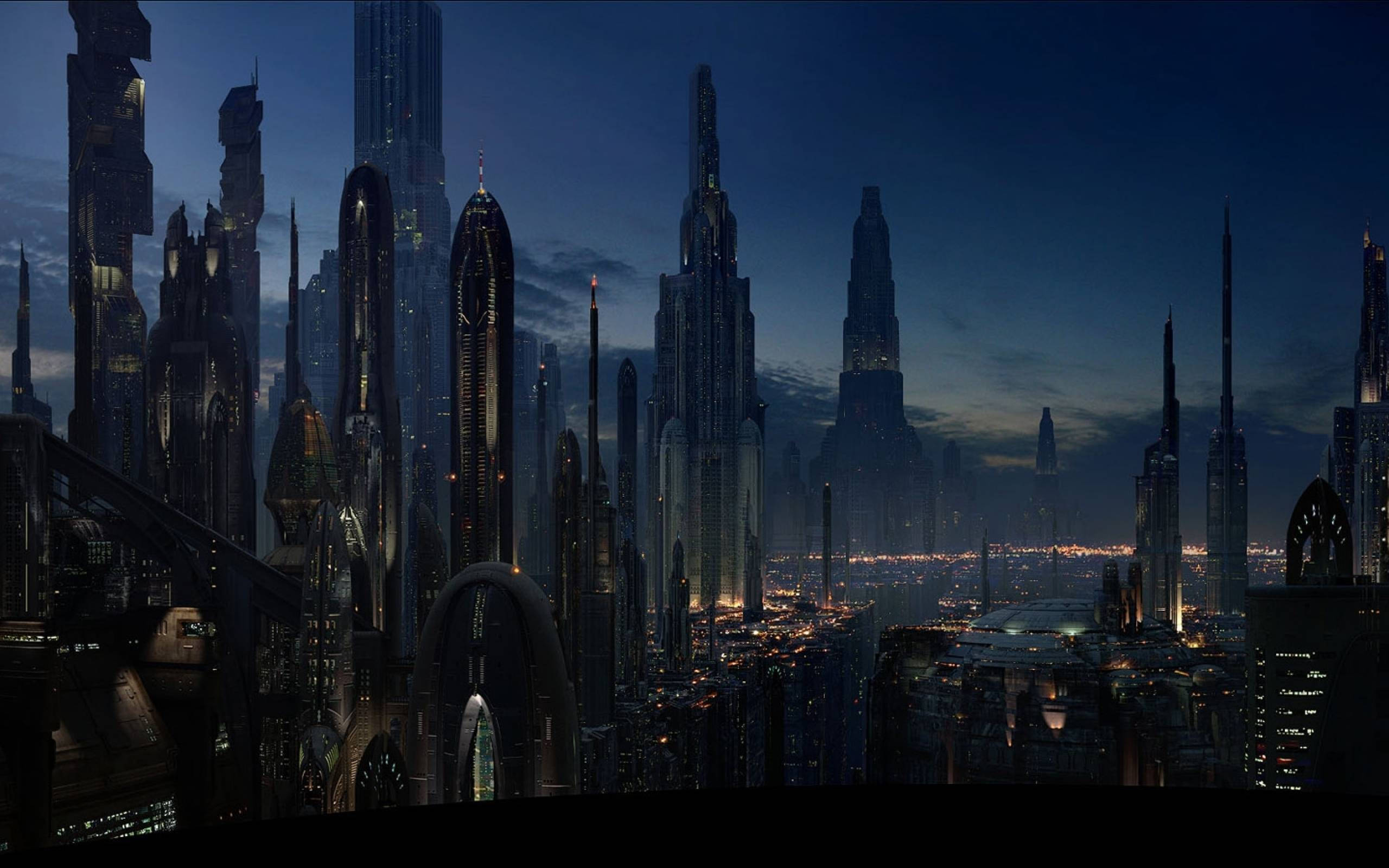 2560x1600, Star Wars, futuristic cityscape, 2K Desktop Wallpaper