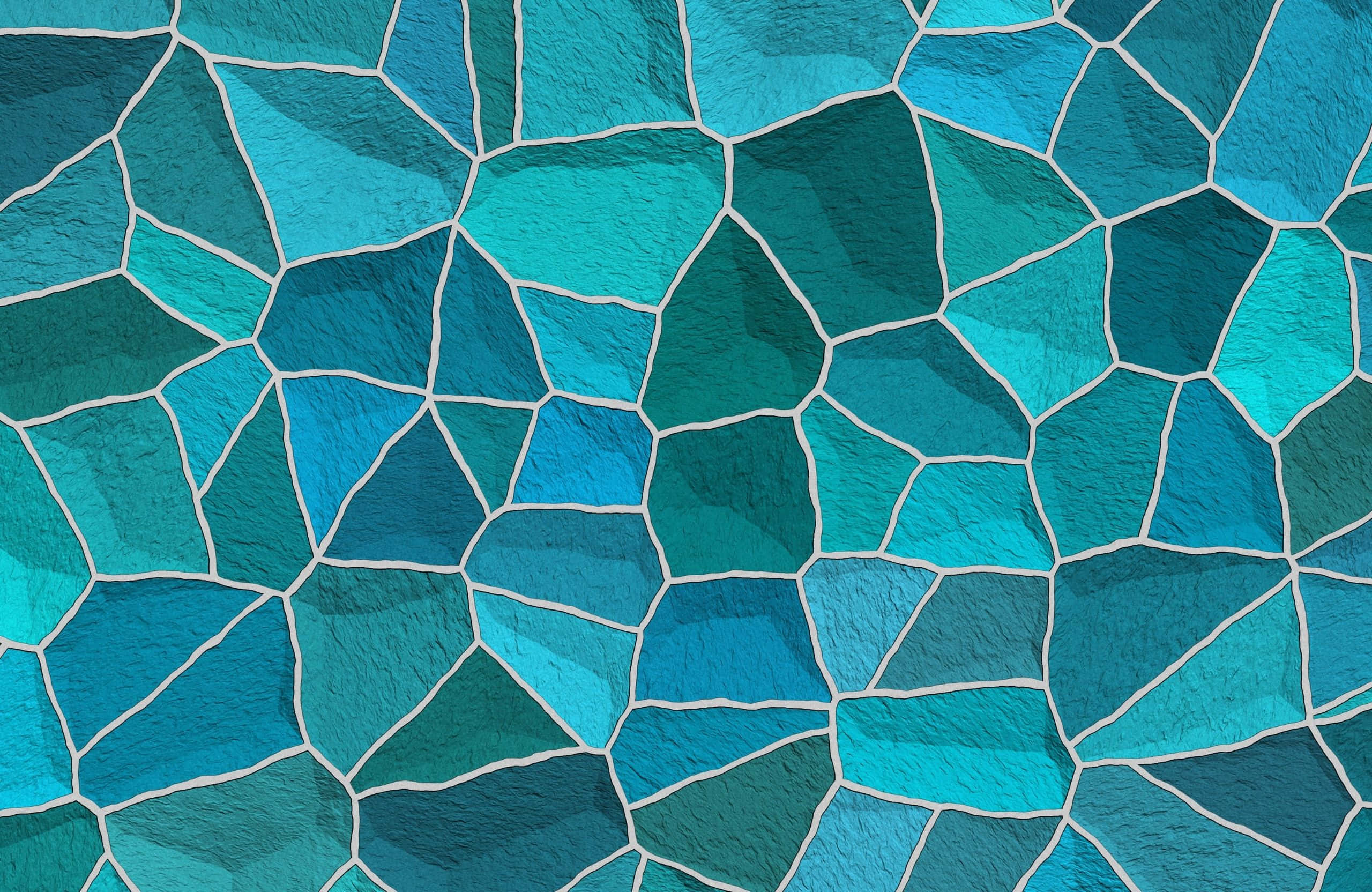 2560x1664, teal blue tiles, white grout lines, 2K Desktop Wallpaper