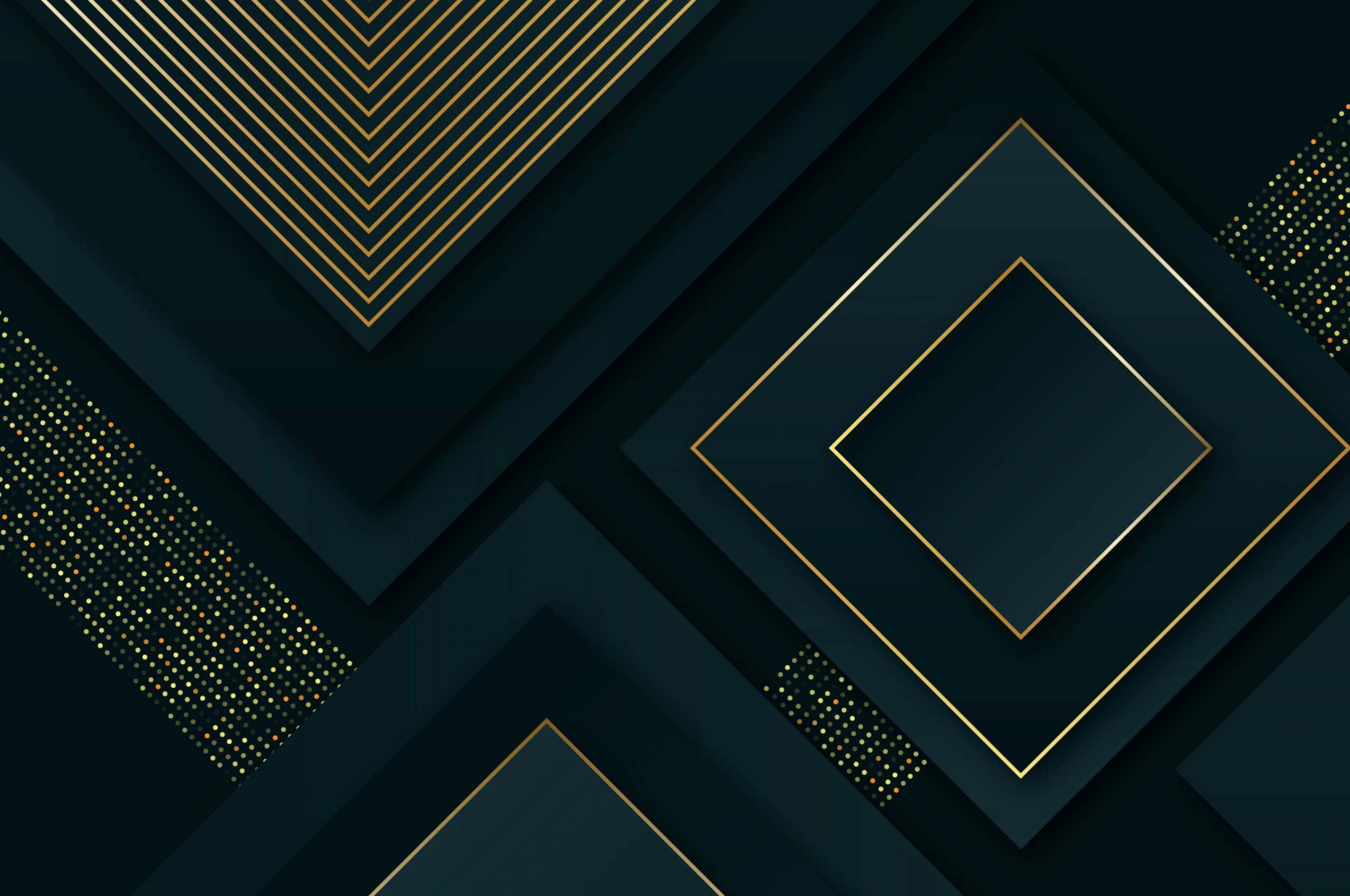 2560x1700, dark navy, gold lines, 2K Desktop Wallpaper