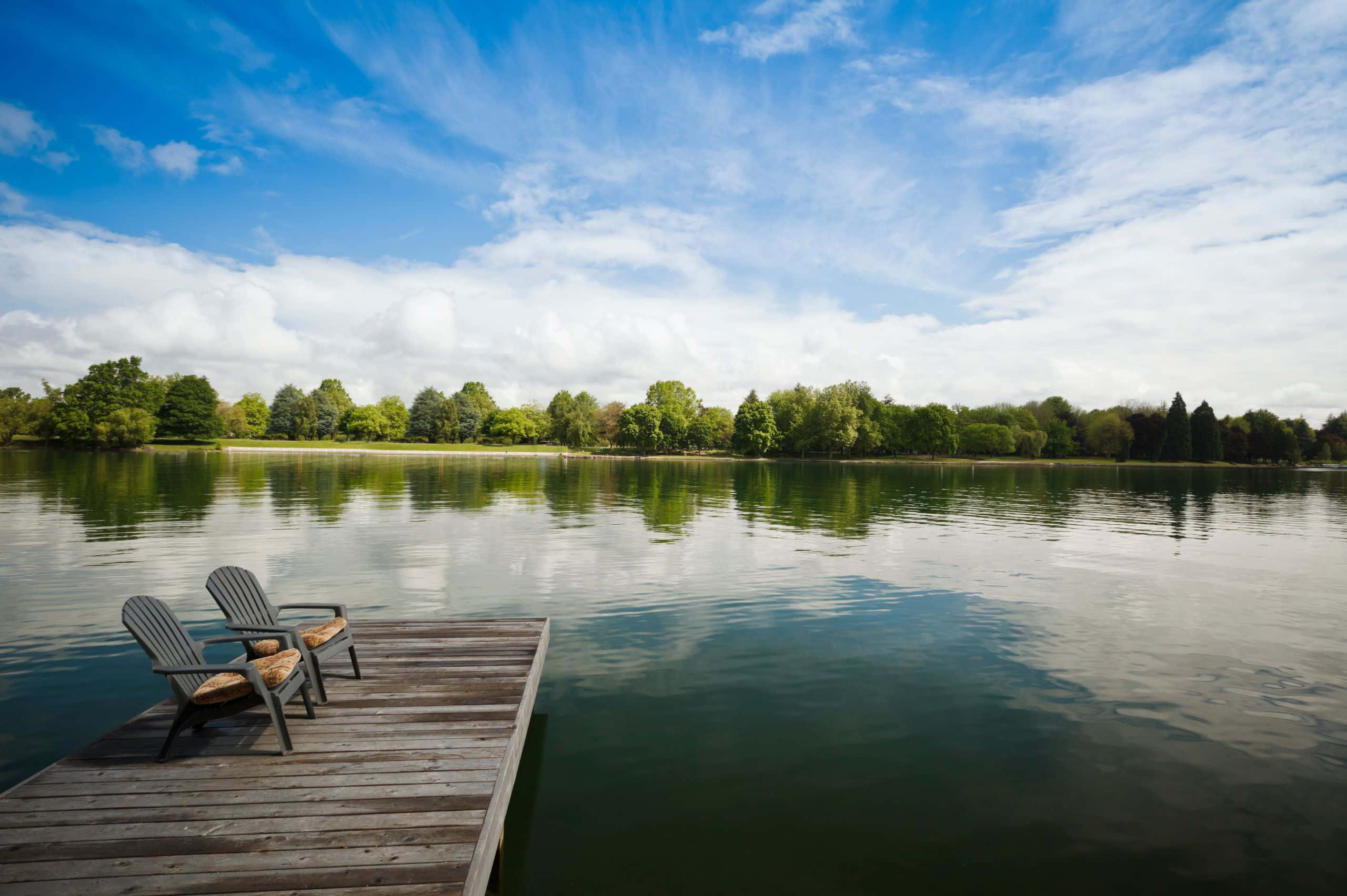 2560x1704, wooden chairs, weathered dock, 2K Desktop Wallpaper