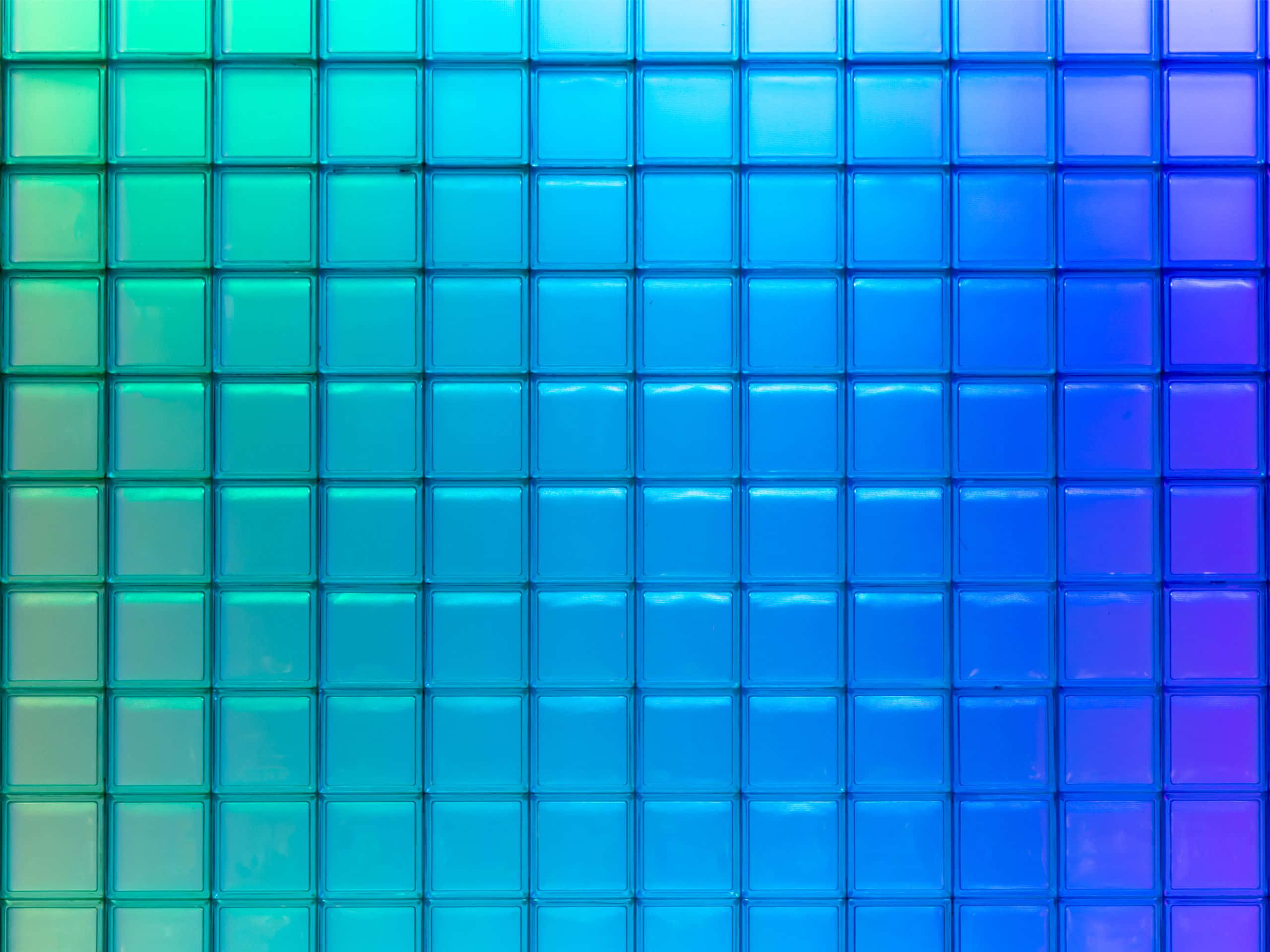 2560x1920, translucent glass cubes, green to blue to purple gradient, 2K Desktop Wallpaper