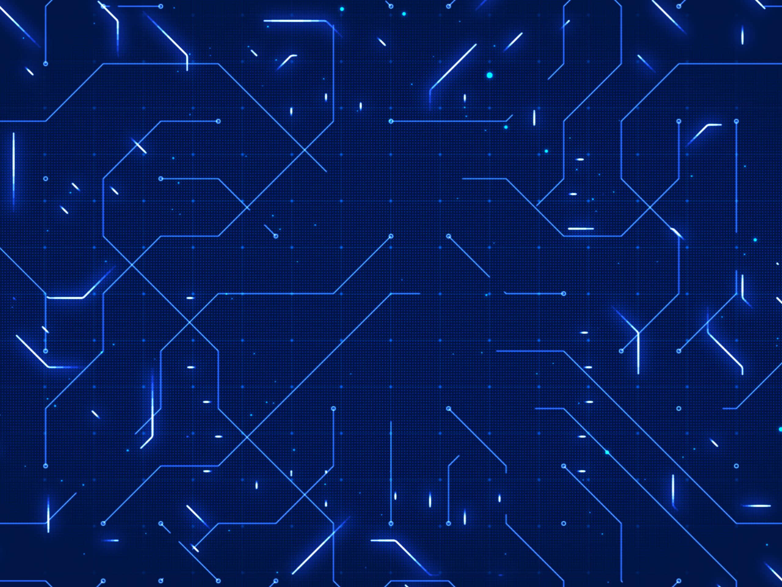 2560x1920, glowing blue circuit board pattern, neon lines, 2K Desktop Wallpaper