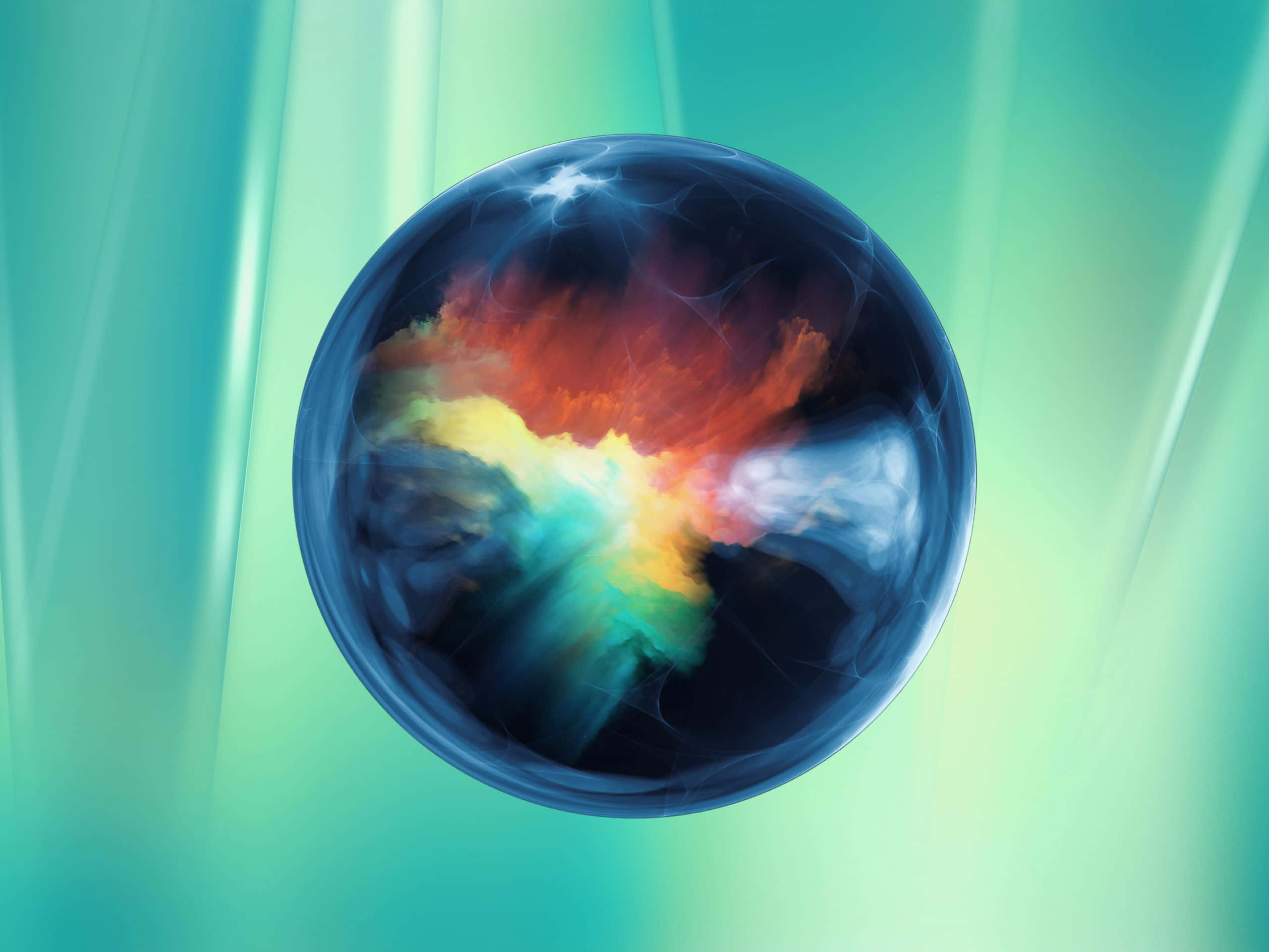 2560x1920, glowing orb, swirling cosmic colors, 2K Desktop Wallpaper