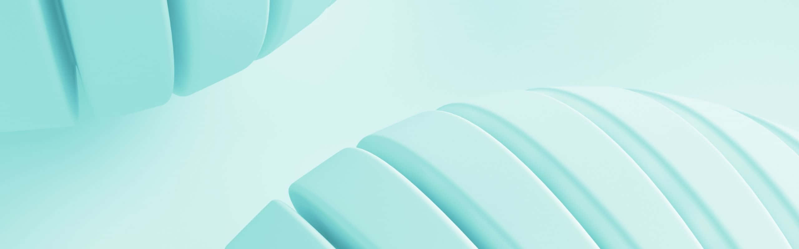 2560x800, mint green, abstract curves, 2K Desktop Wallpaper