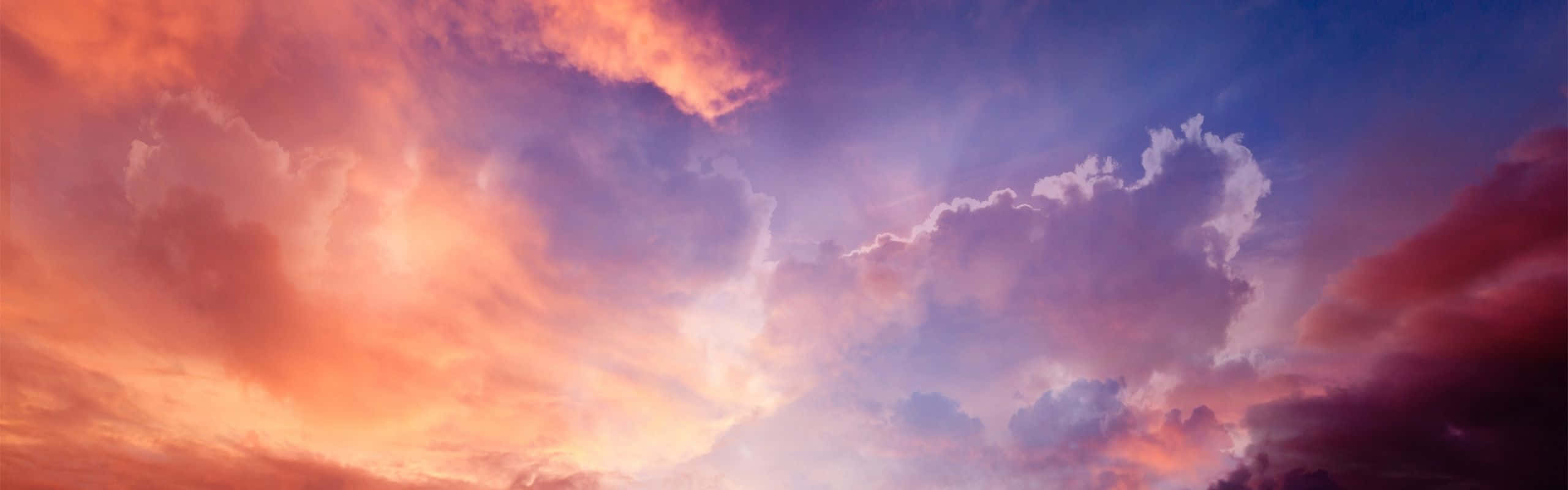 2560x800, winter moonrise, twilight horizon, 2K Desktop Wallpaper