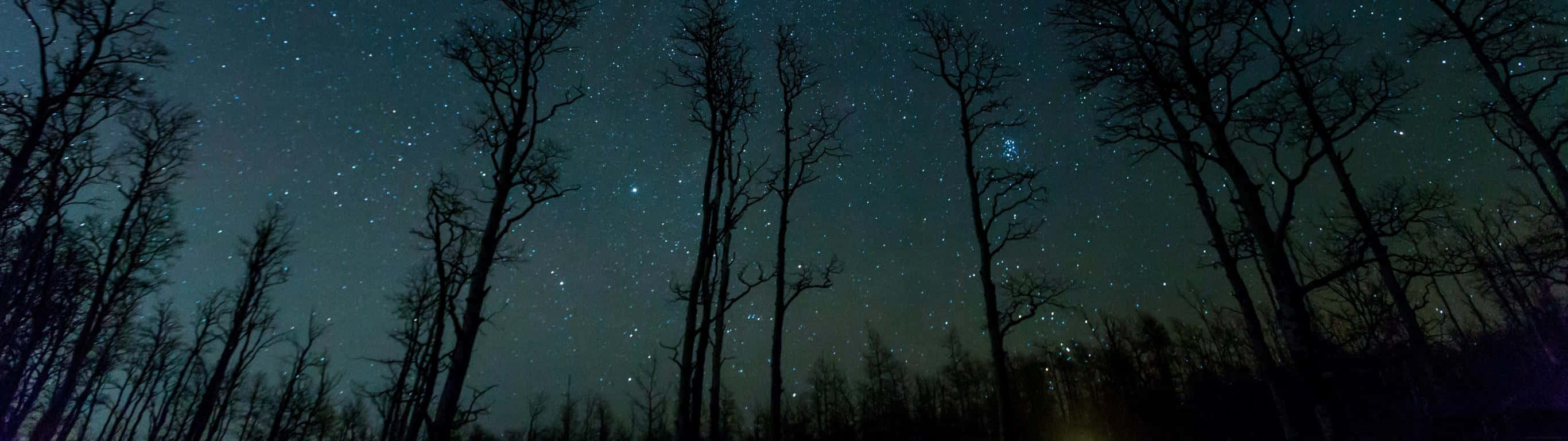2732 X 768, starry night sky, cosmic light, 2K Desktop Wallpaper
