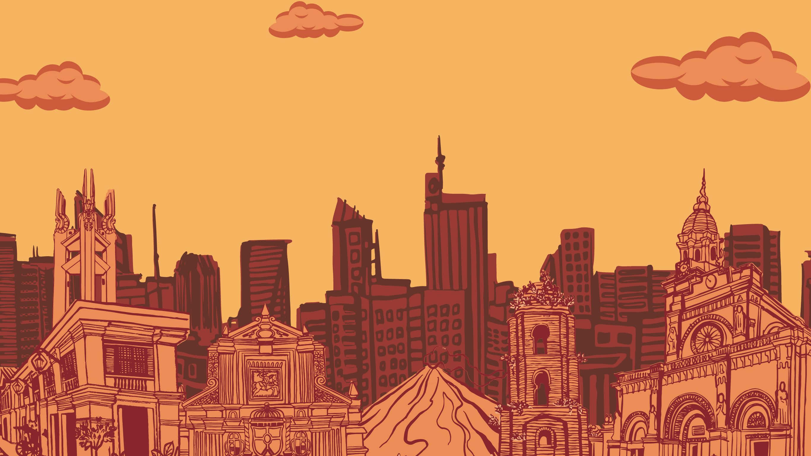 2732x1536, orange-toned, historic architecture, 2K Desktop Wallpaper