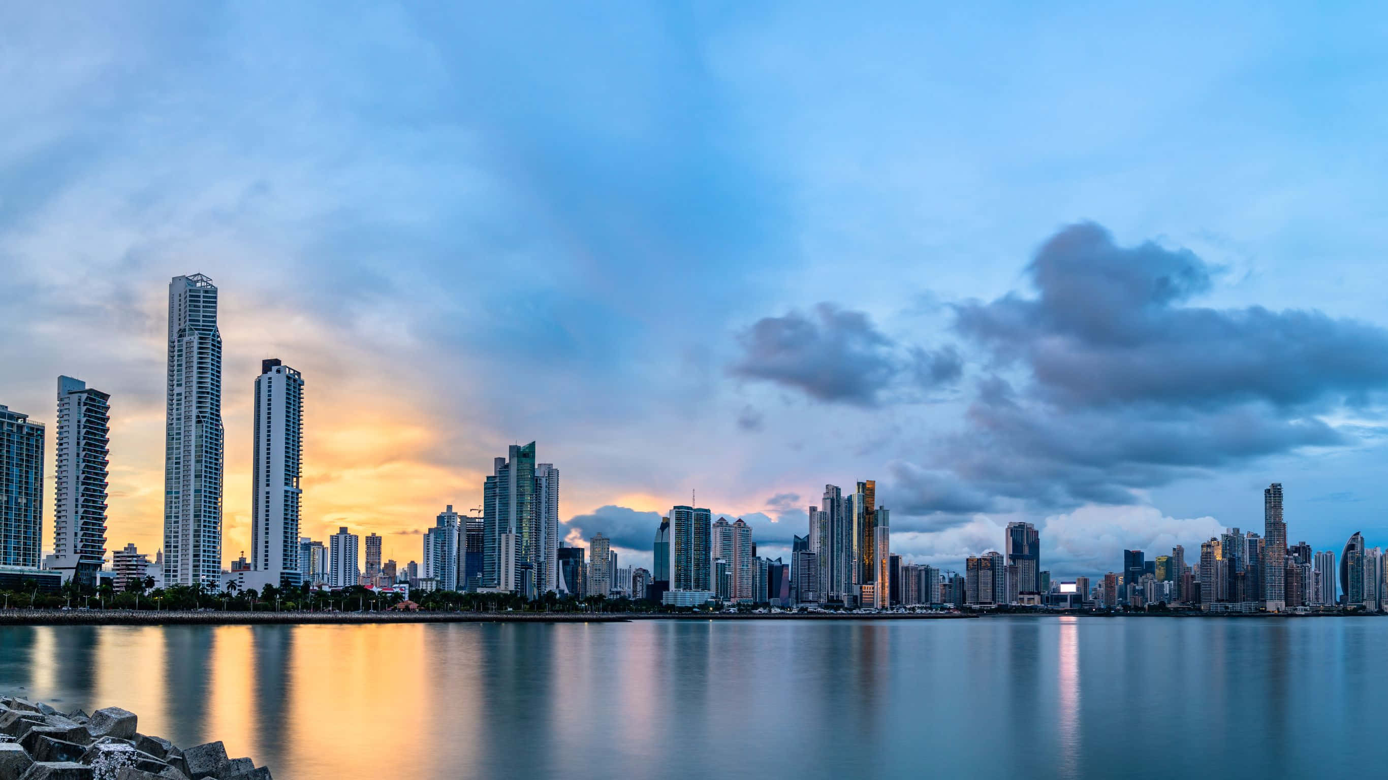 2732x1536, city skyline, dusk, 2K Desktop Wallpaper