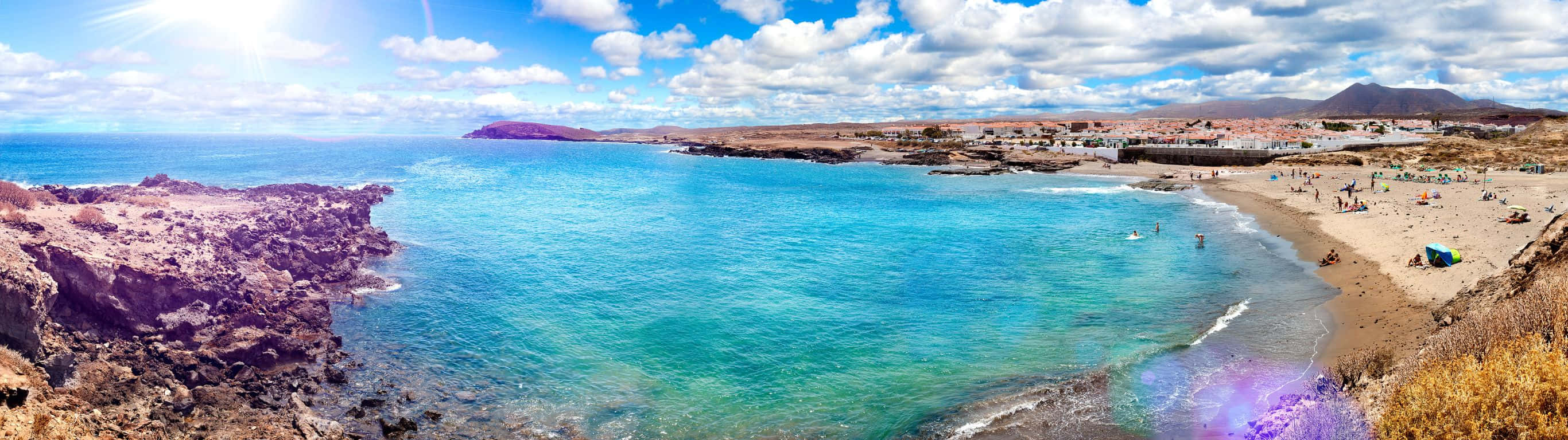 2732x768, turquoise bay, rocky shores, 2K Desktop Wallpaper