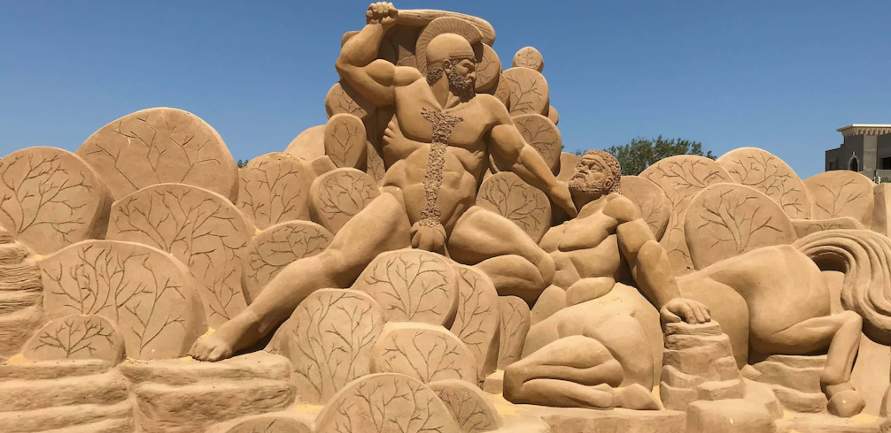 2960x1440, mountain range, sand sculpture, 2K Desktop Wallpaper