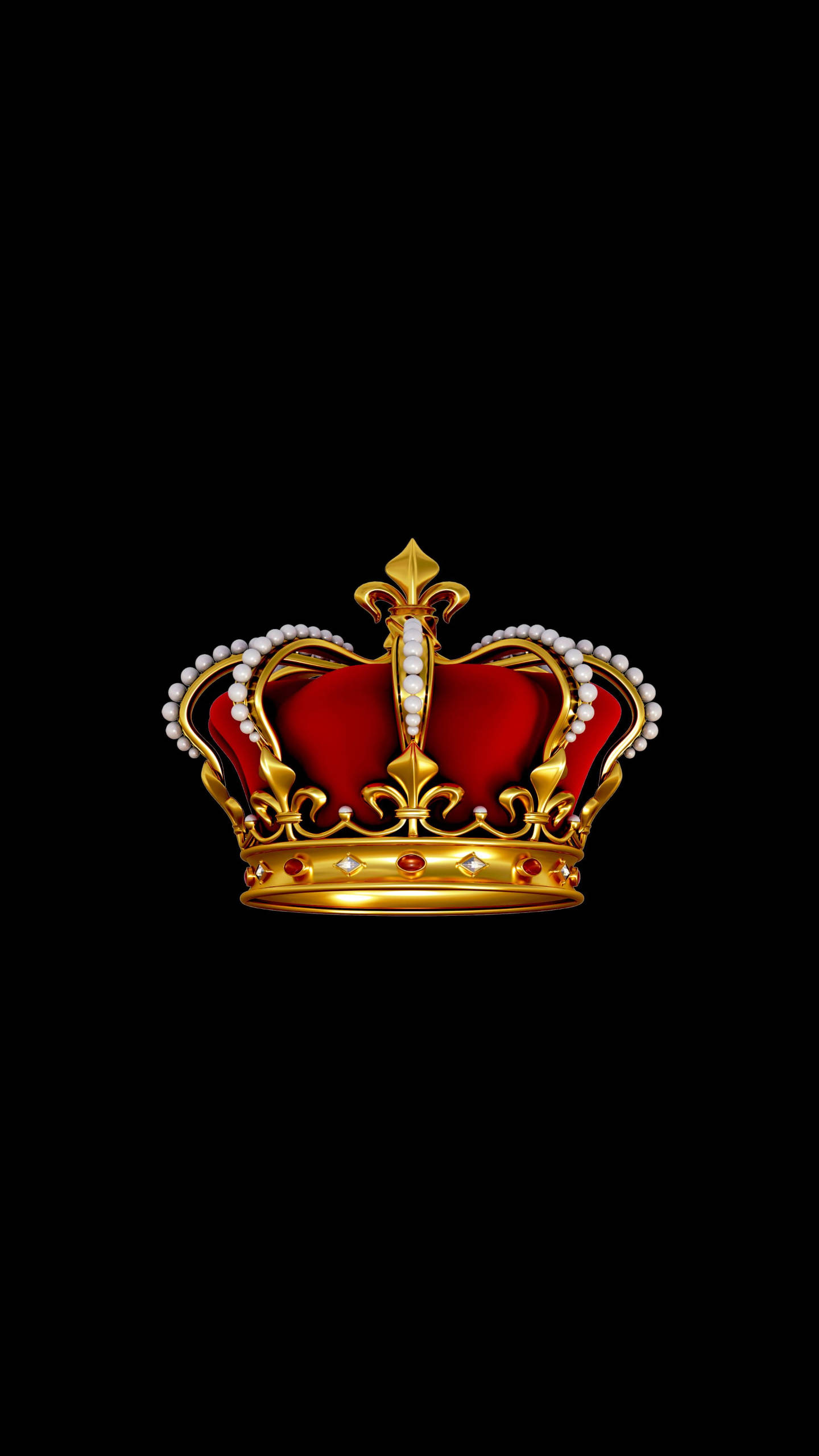 red and gold crown, 2K Amoled, red velvet, 2K Phone Wallpaper