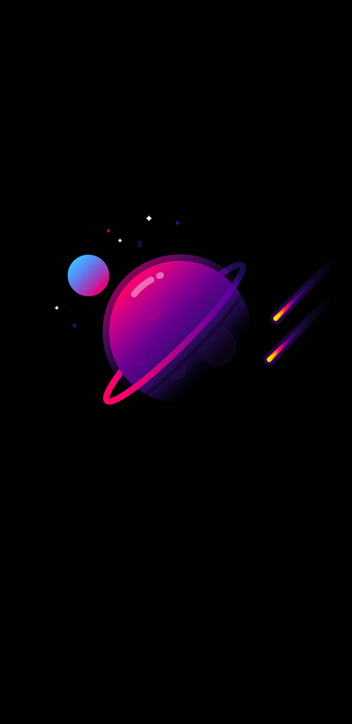 colorful planets, 2k amoled, purple planet, 2K Phone Wallpaper