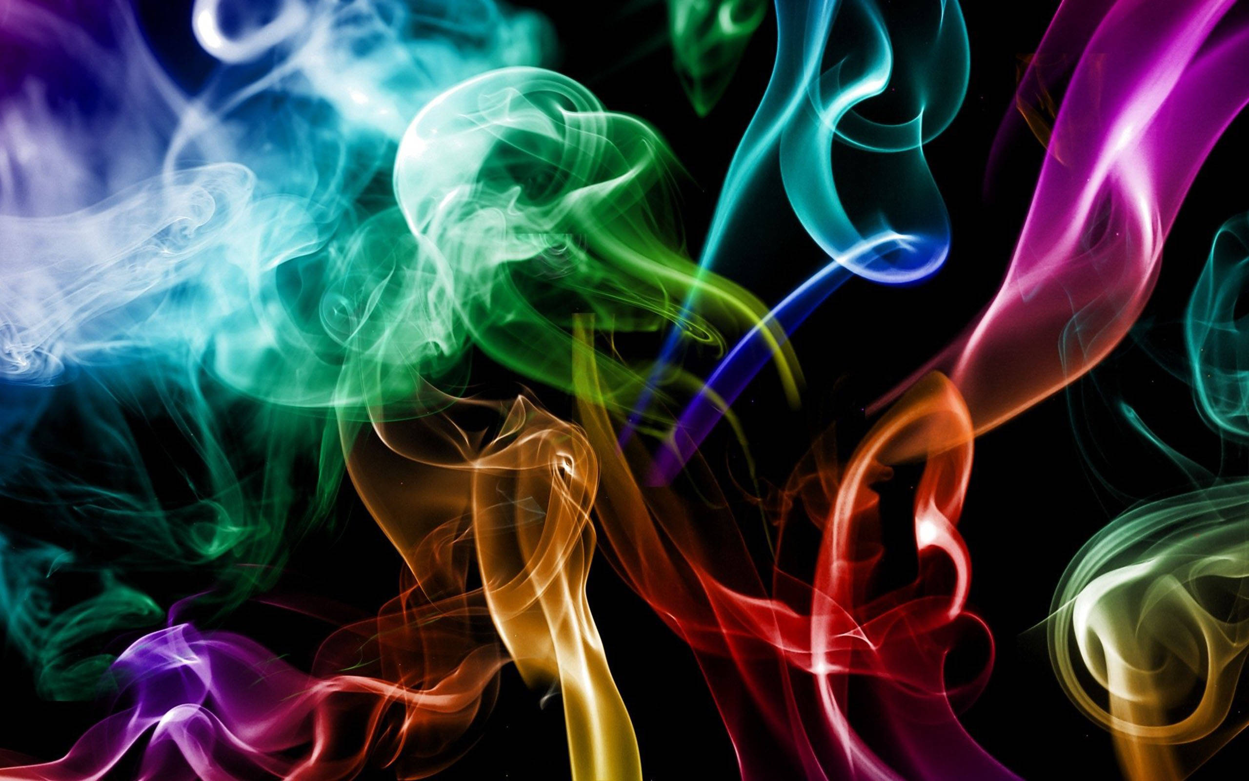 2k, colorful smoke patterns, vibrant multicolored smoke, 2K Desktop Wallpaper