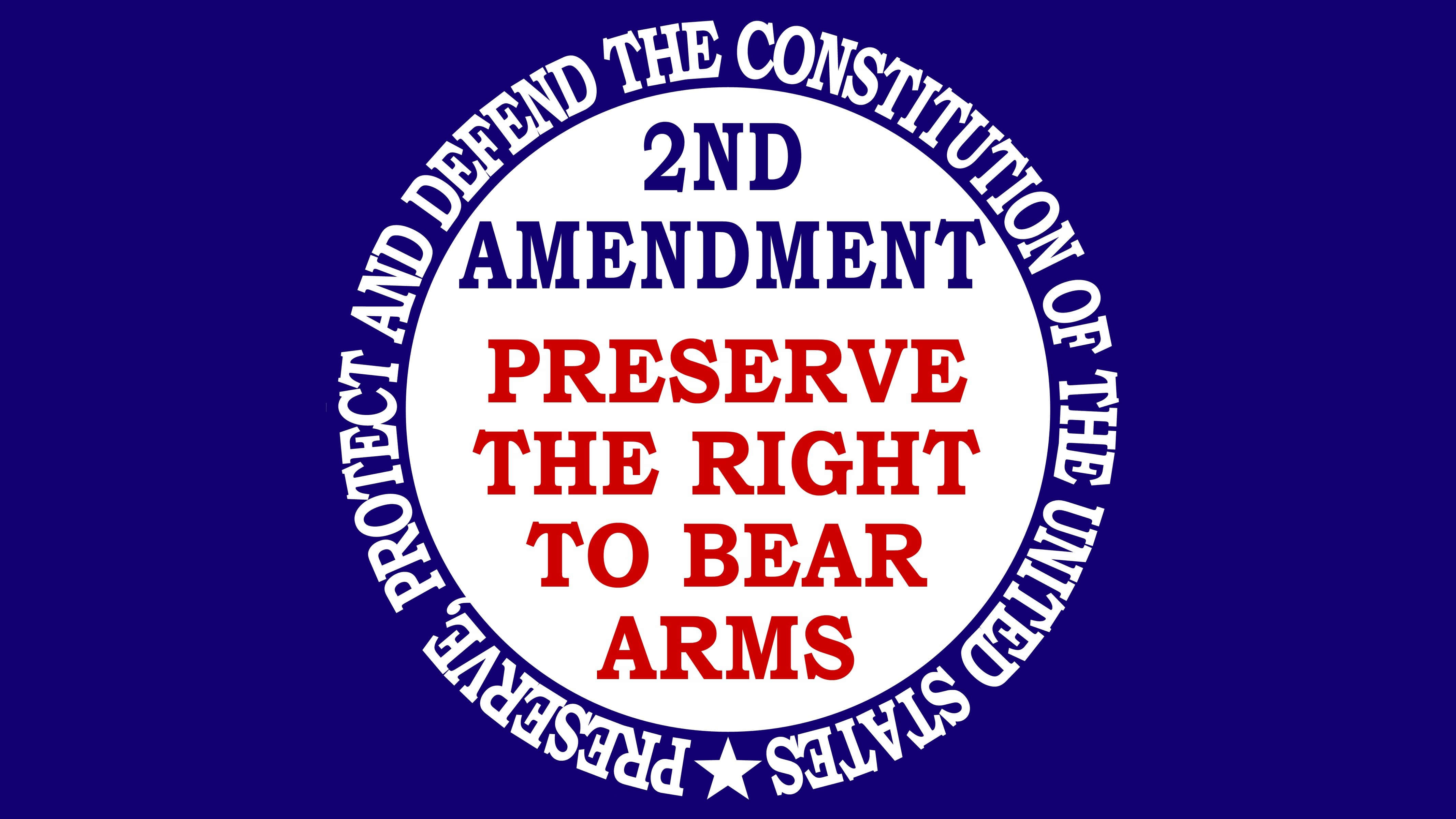 2nd Amendment, Protect and Defend the Constitution of the United States, white circle, 4K Desktop Wallpaper