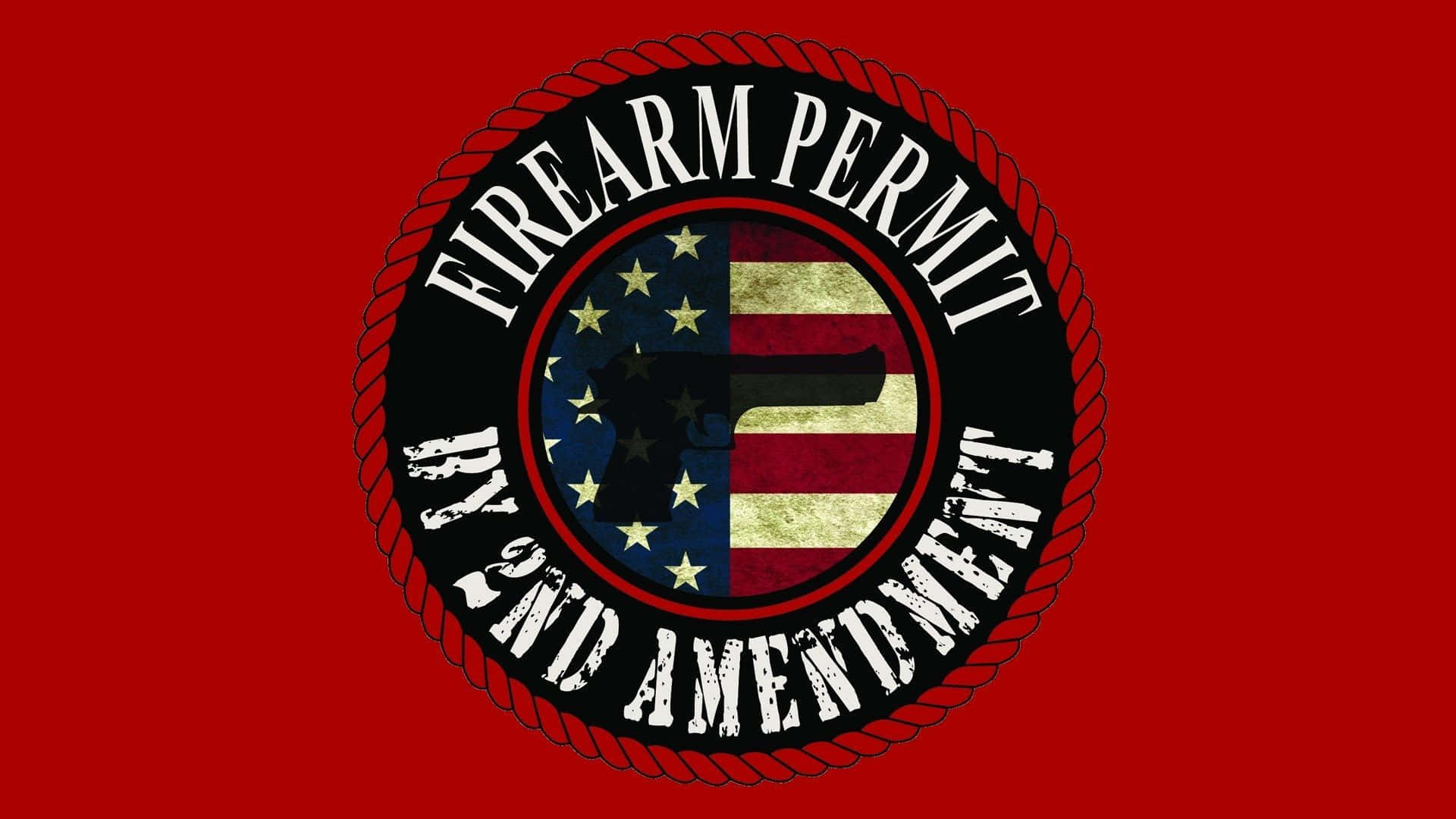 2nd Amendment, FIREARM PERMIT, gun silhouette, Full HD Desktop Wallpaper
