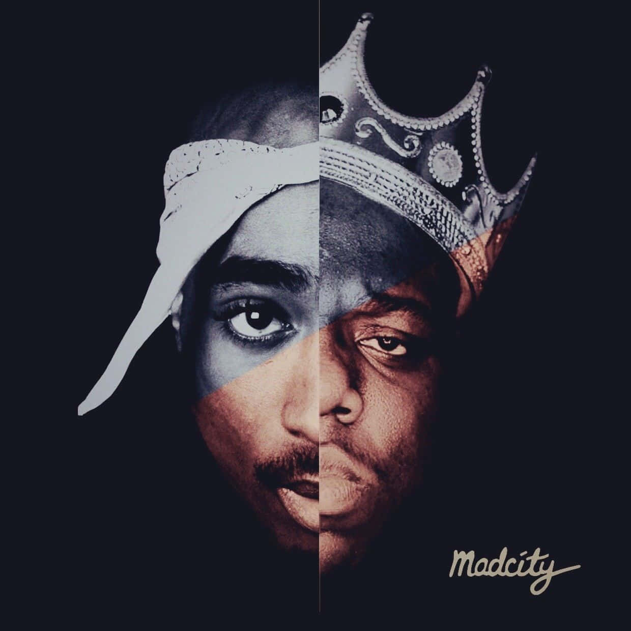 2pac, Biggie, white bandana, SD Desktop Wallpaper