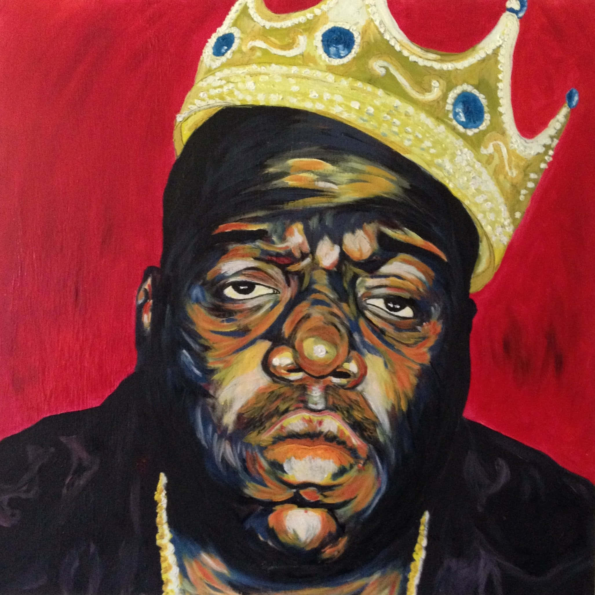 2Pac, Biggie, gold crown, Full HD Phone Wallpaper