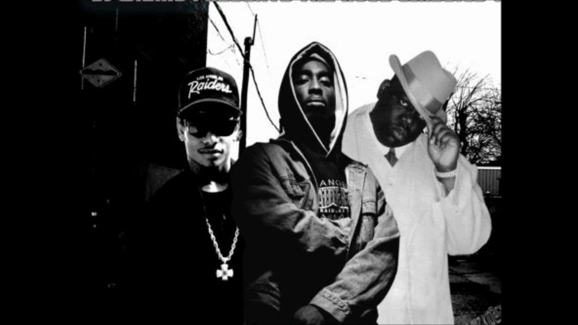 2pac, Biggie, urban alleyway, Full HD Desktop Wallpaper